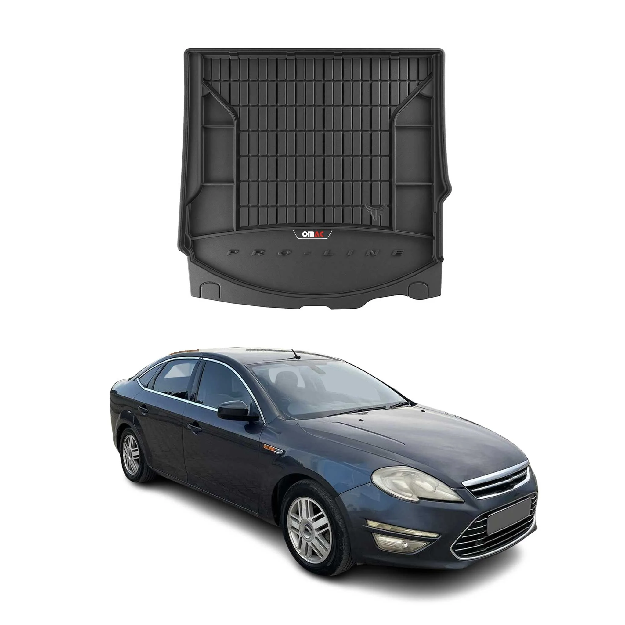 OMAC Gummi Kofferraumwanne für Ford Mondeo mk4 Turnier 2007-2014 TPE Schwarz