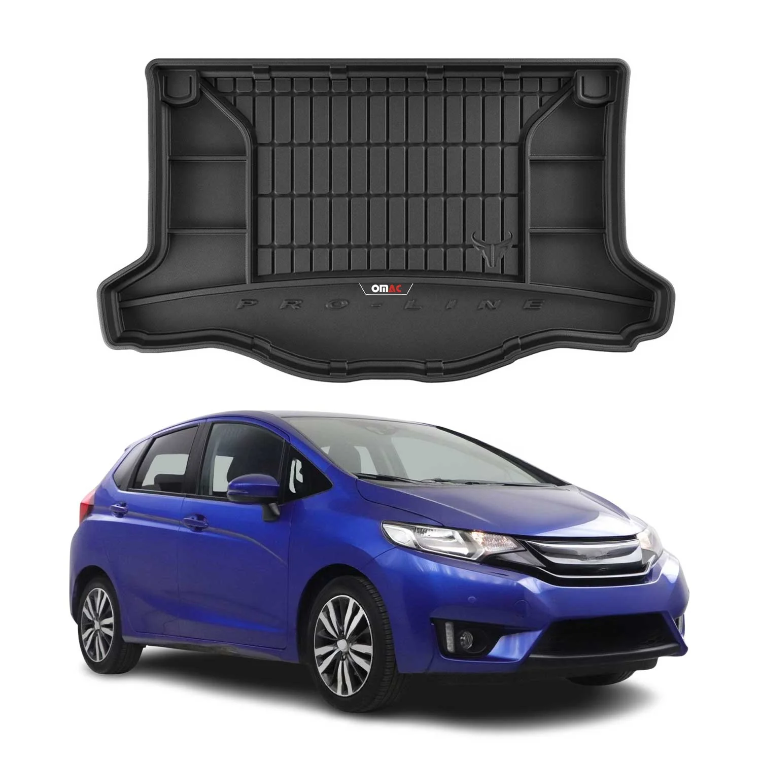 OMAC Gummi Kofferraumwanne für Honda Jazz 2013-2018 TPE Laderaumwanne Schwarz