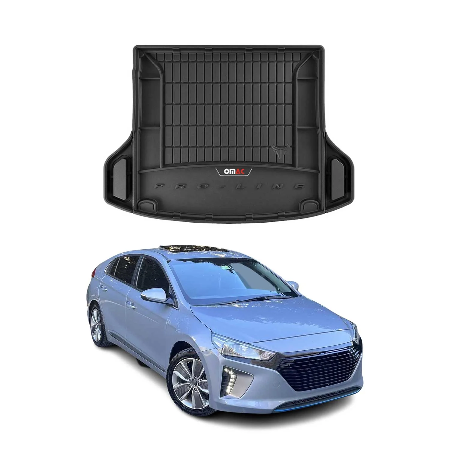 OMAC Gummi Kofferraumwanne für Hyundai Ioniq Hybrid 2016-2021 TPE Laderaumwanne