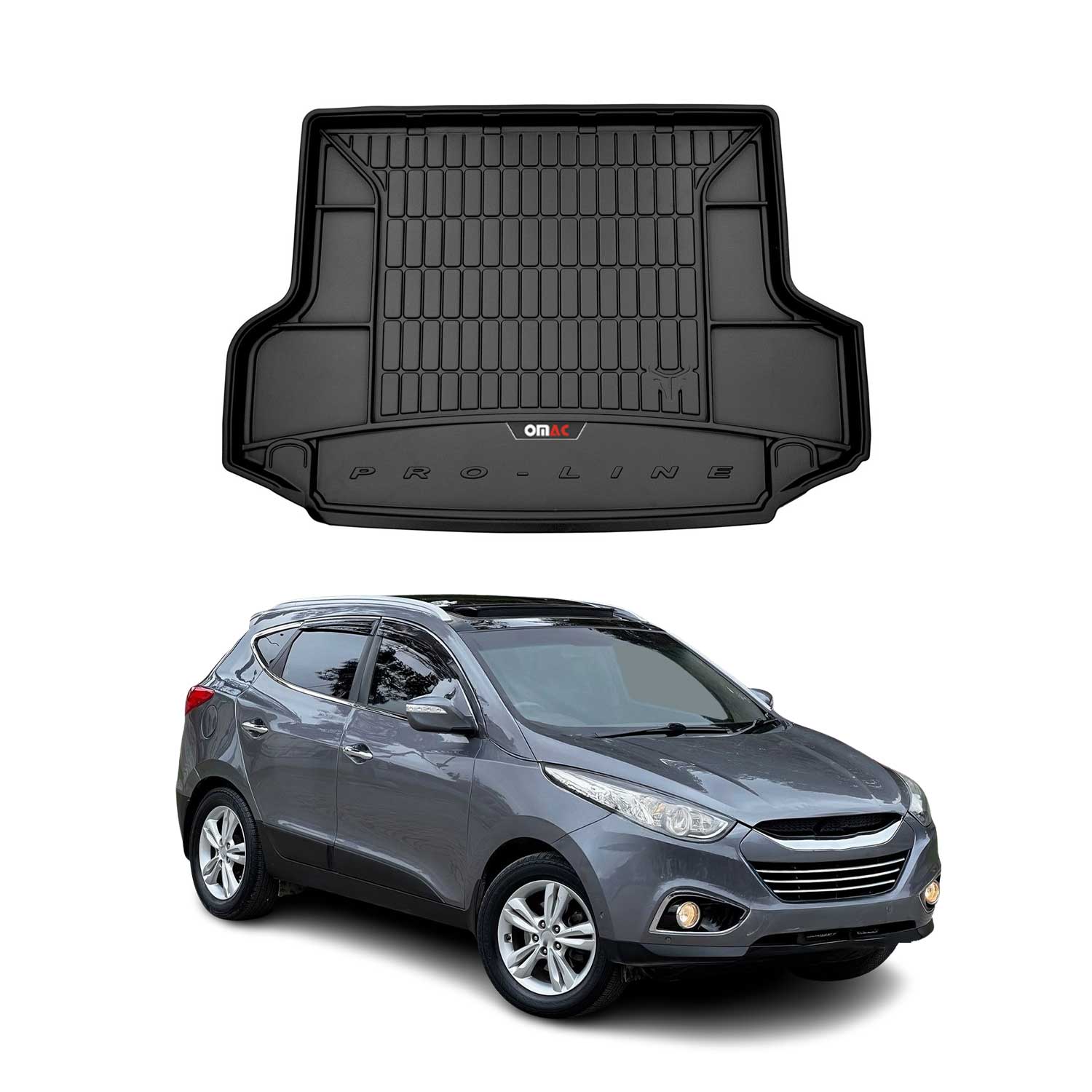 OMAC Gummi Kofferraumwanne für Hyundai ix35 2009-2015 TPE Laderaumwanne Schwarz