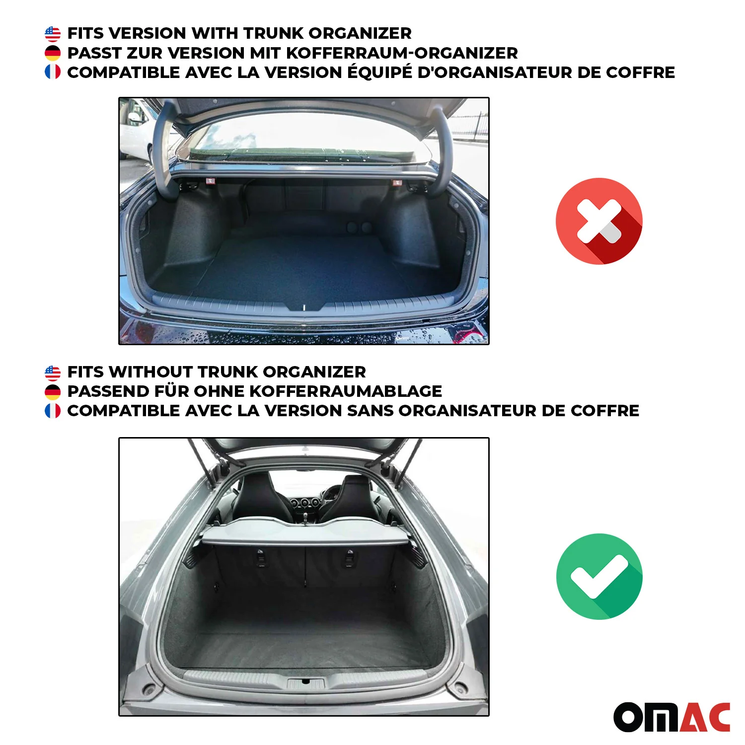 OMAC Gummi Kofferraumwanne für Kia Ceed 2006-2012 TPE Laderaumwanne Schwarz - Image 3
