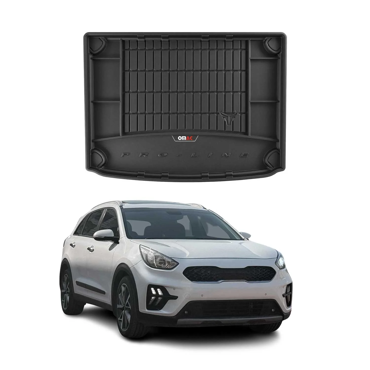 OMAC Gummi Kofferraumwanne für Kia Niro I 2017-2022 Hybrid TPE Laderaumwanne