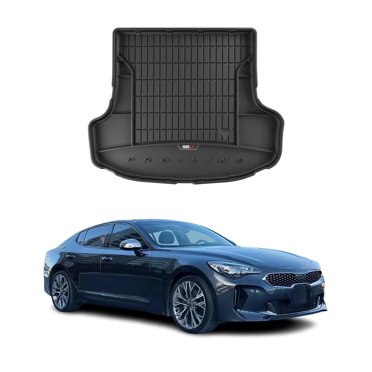 OMAC Gummi Kofferraumwanne für Kia Stinger Liftback 2018-2023 TPE Laderaumwanne