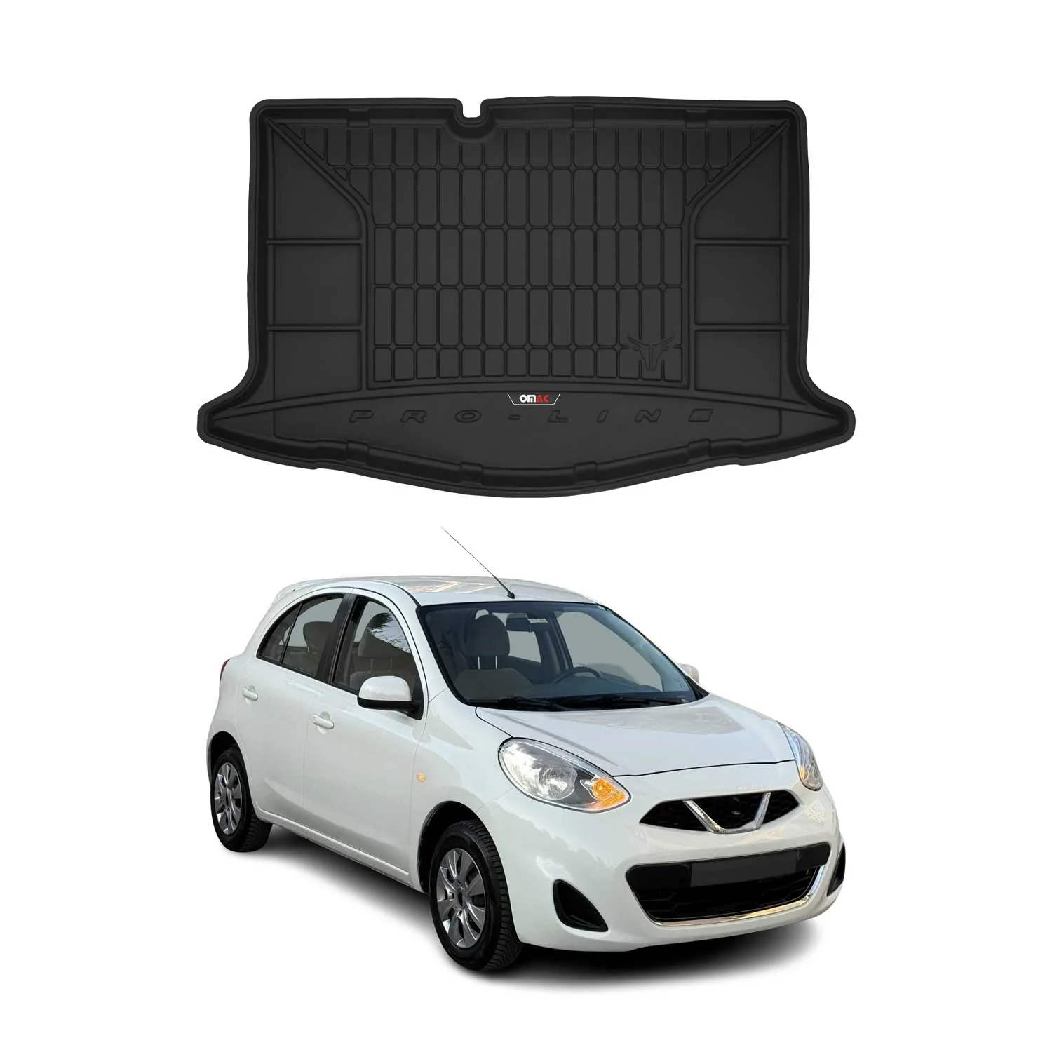 OMAC Gummi Kofferraumwanne für Nissan Micra K14 2017-2023 TPE Laderaumwanne