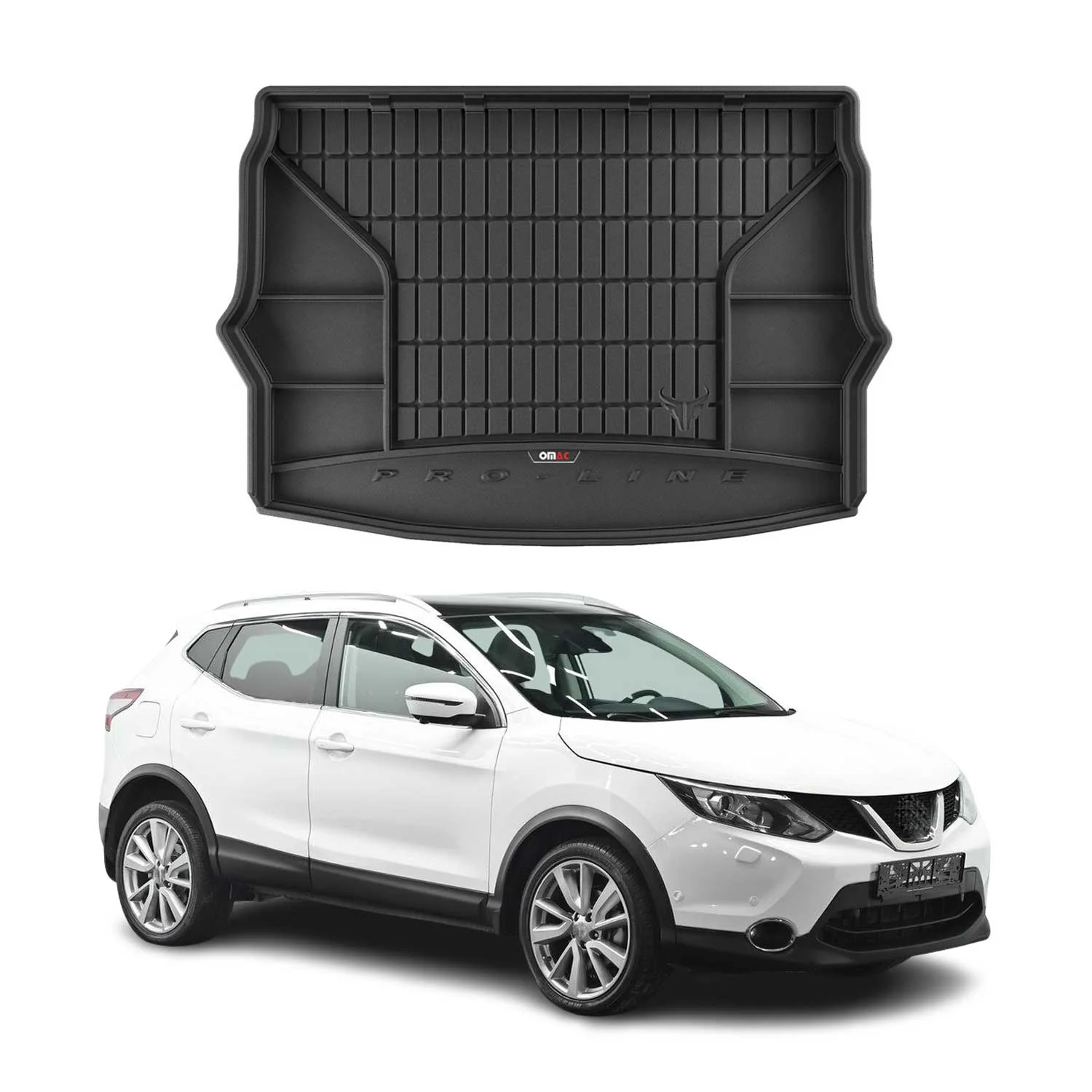 OMAC Gummi Kofferraumwanne für Nissan Qashqai J11 2014-2021 TPE Laderaumwanne