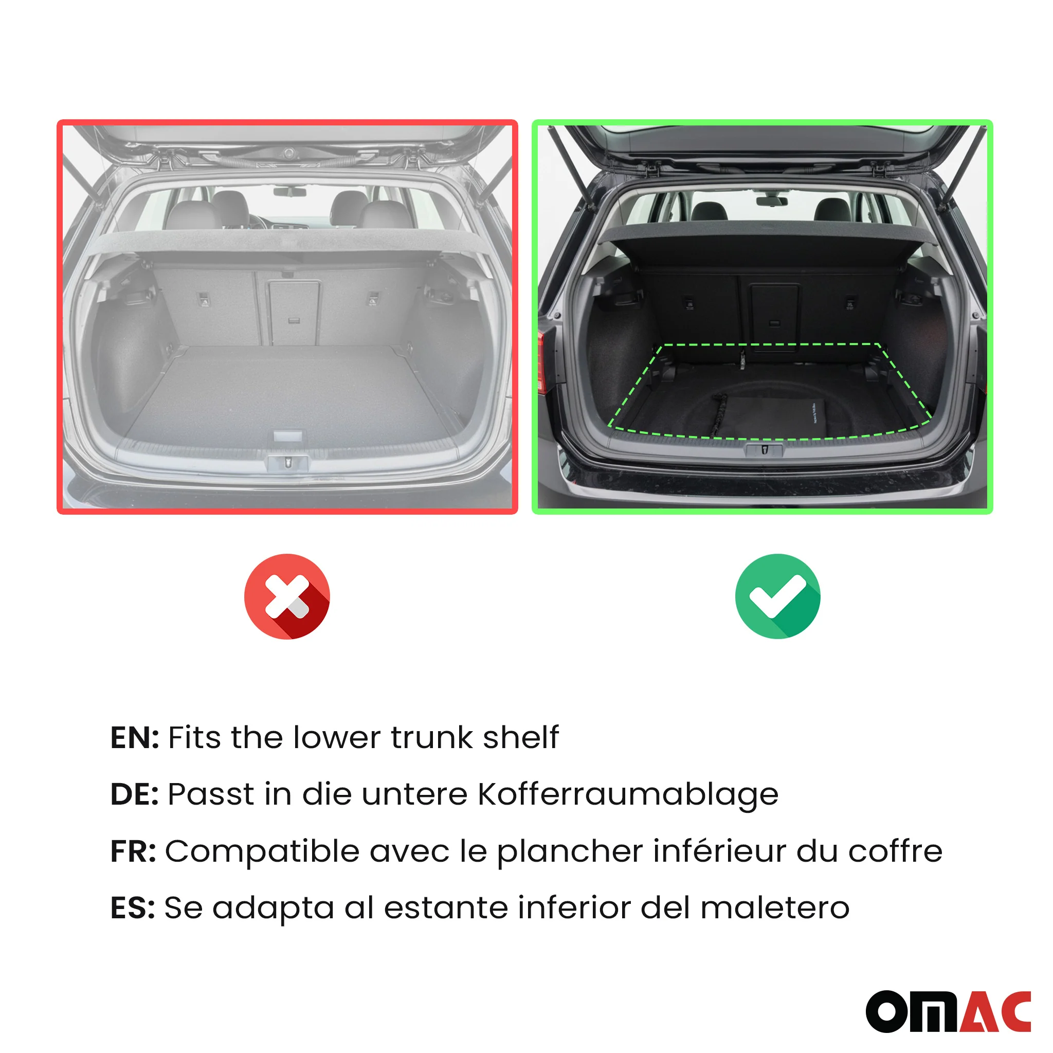 Kofferraummatte Kofferraumwanne für Toyota Corolla Kombi 2019-2026 TPE Schwarz - Image 3
