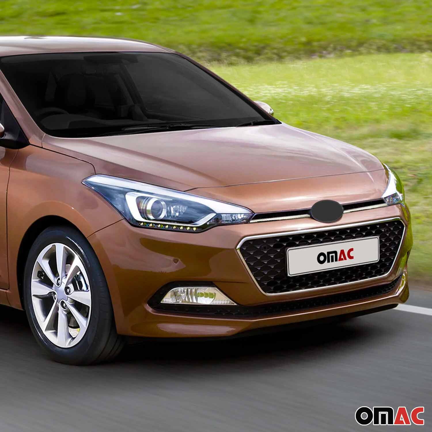 Kühlergrill Leisten Grillleisten für Hyundai i20 2015-2019 Edelstahl Chrom 2tlg - Image 2