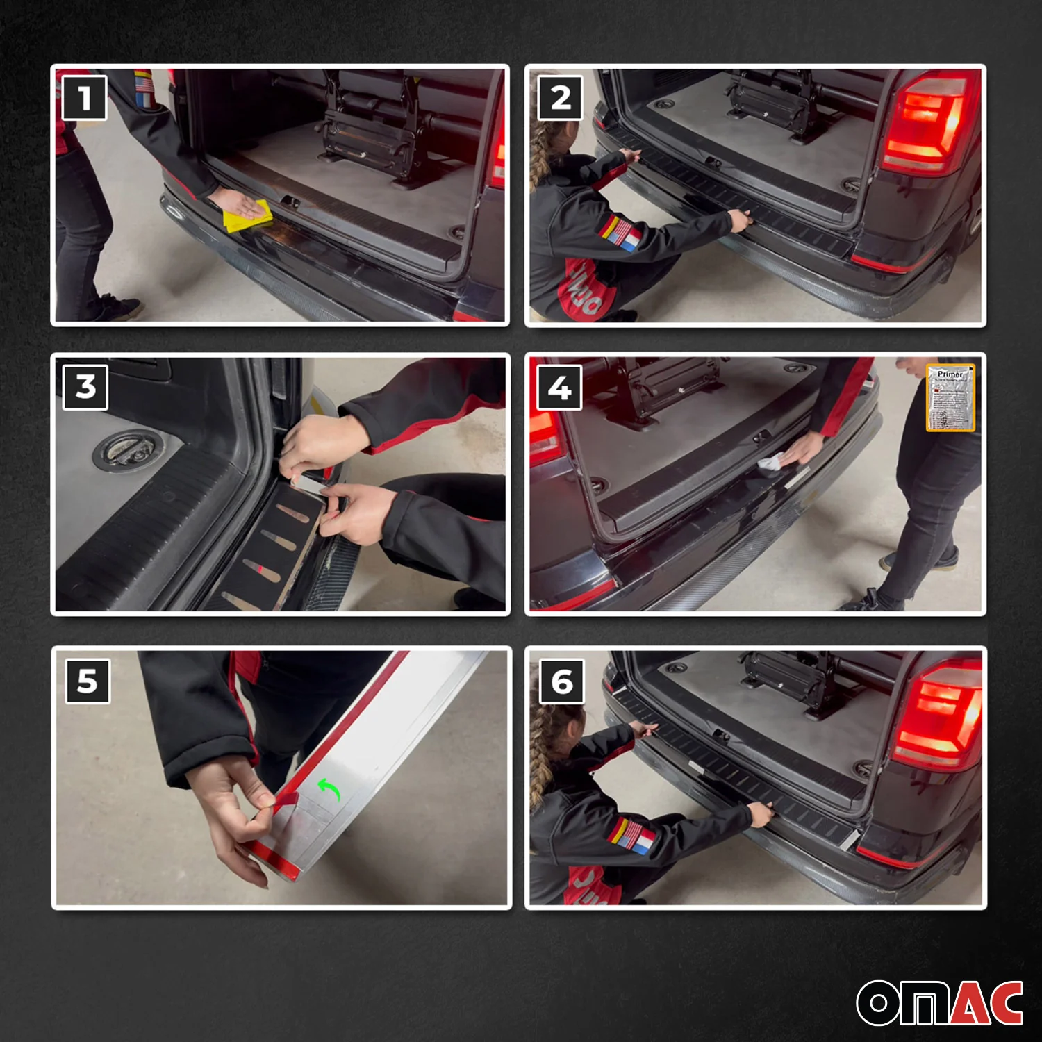 Ladekantenschutz Stoßstange für Ford Galaxy 1995-2006 Edelstahl Kohlefaserfolien - Image 4