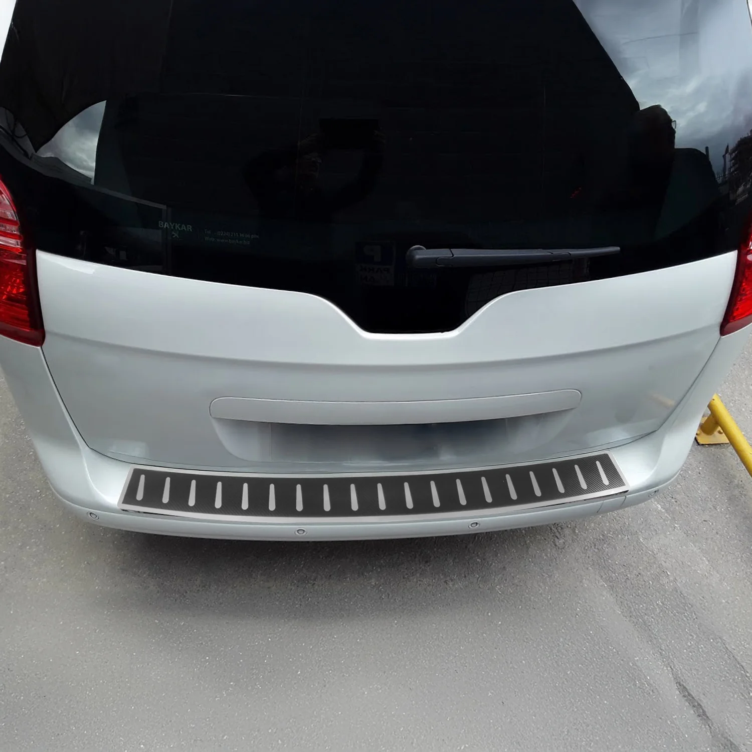 Ladekantenschutz Stoßstange für Peugeot 5008 2017-2024 Chrom Kohlefaserfolien