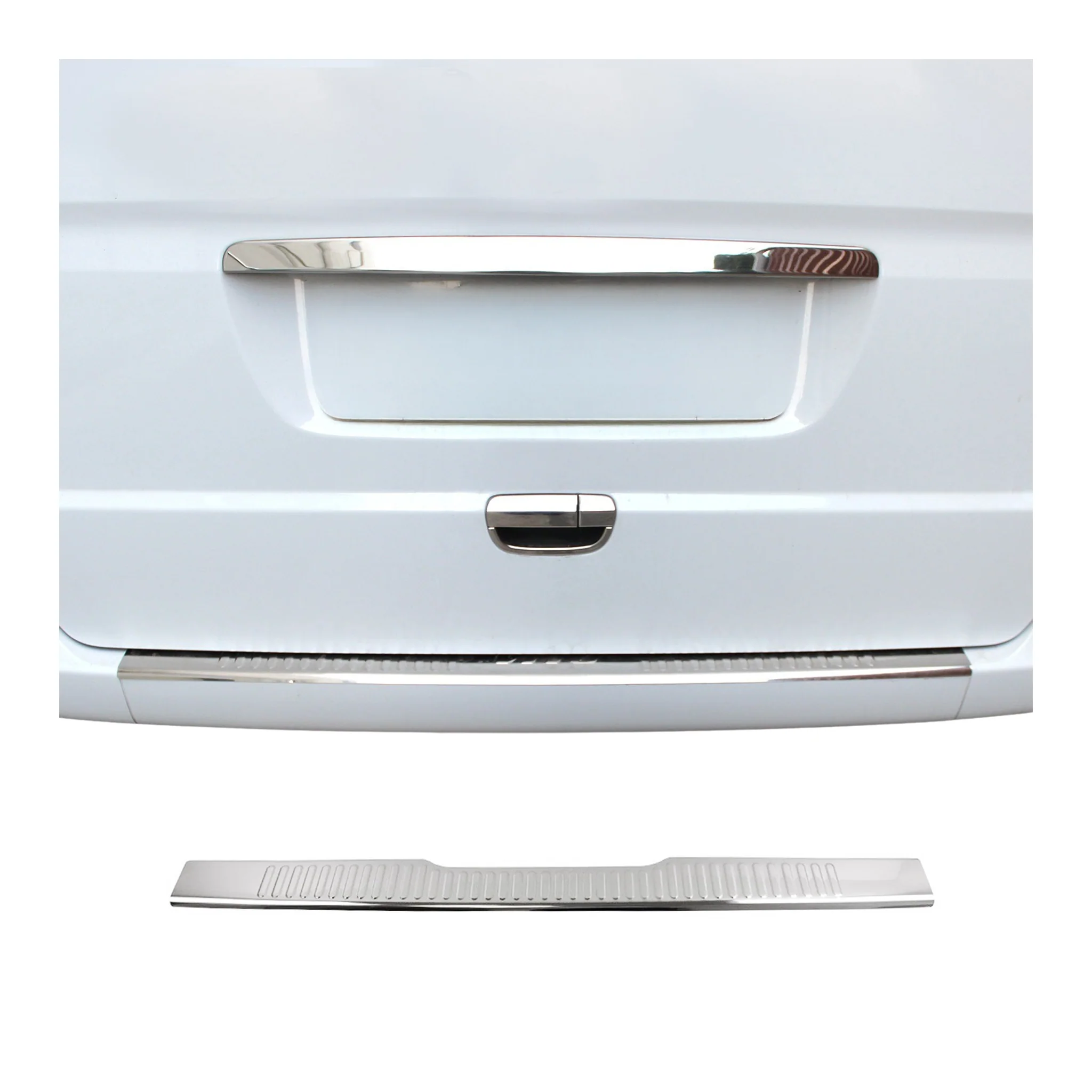 Ladekantenschutz für Mercedes Vito W639 2003-2014 Stoßstange Edelstahl Chrom