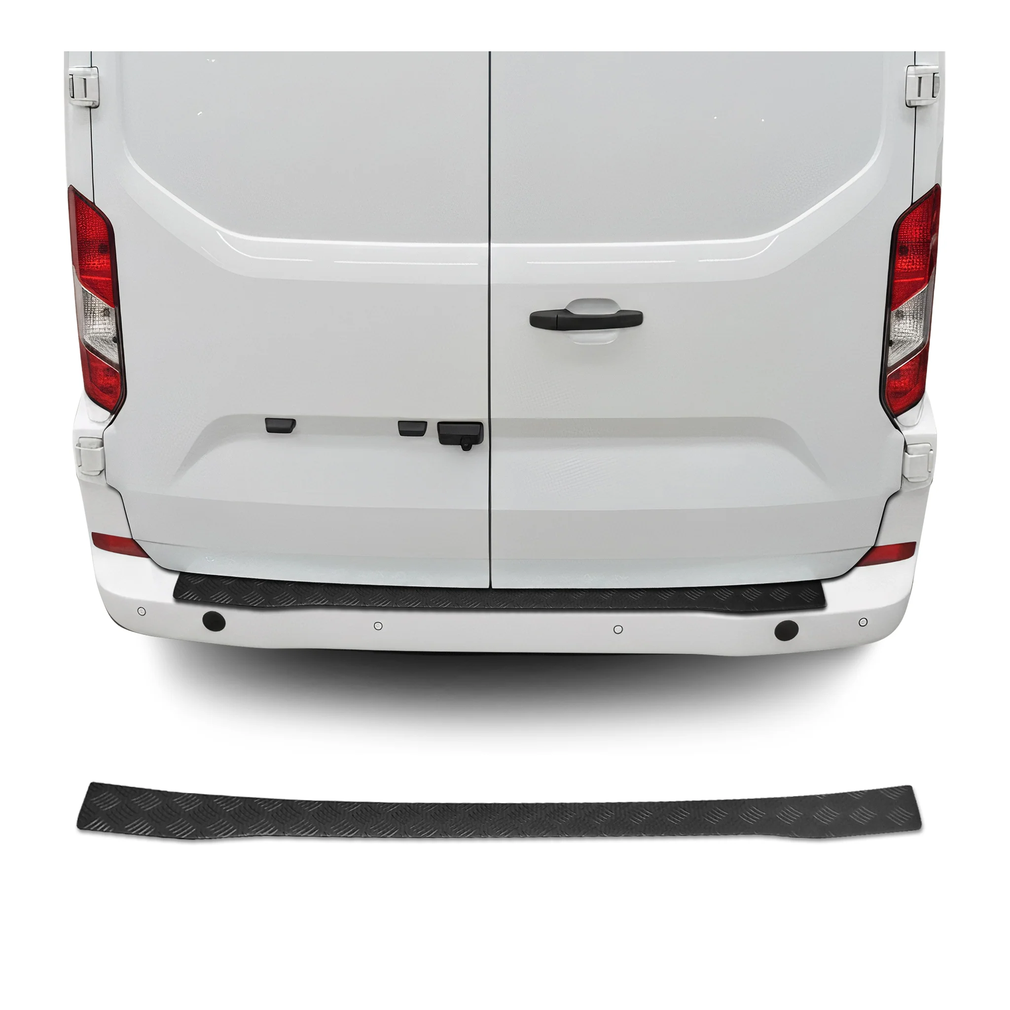 Ladekantenschutz Stoßstangenschutz für VW T7 Transporter 2023-2026 Alu Schwarz