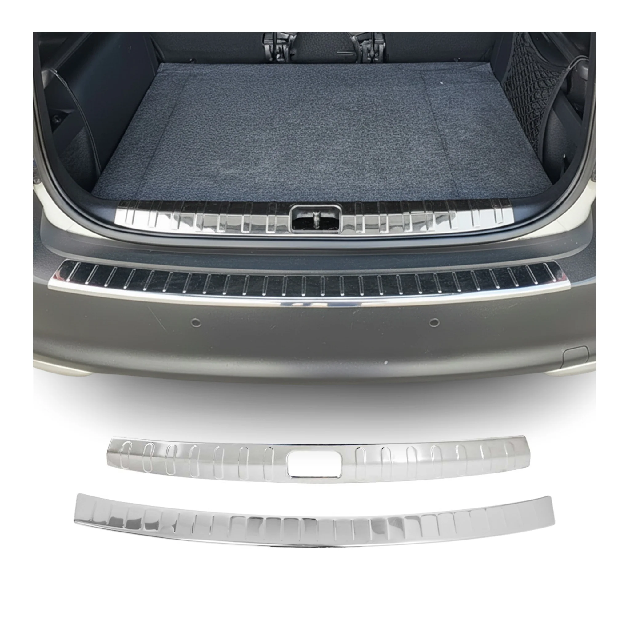 Ladekantenschutz & Stoßstange Satz für Skoda Yeti 2010-2013 Edelstahl Glänzend