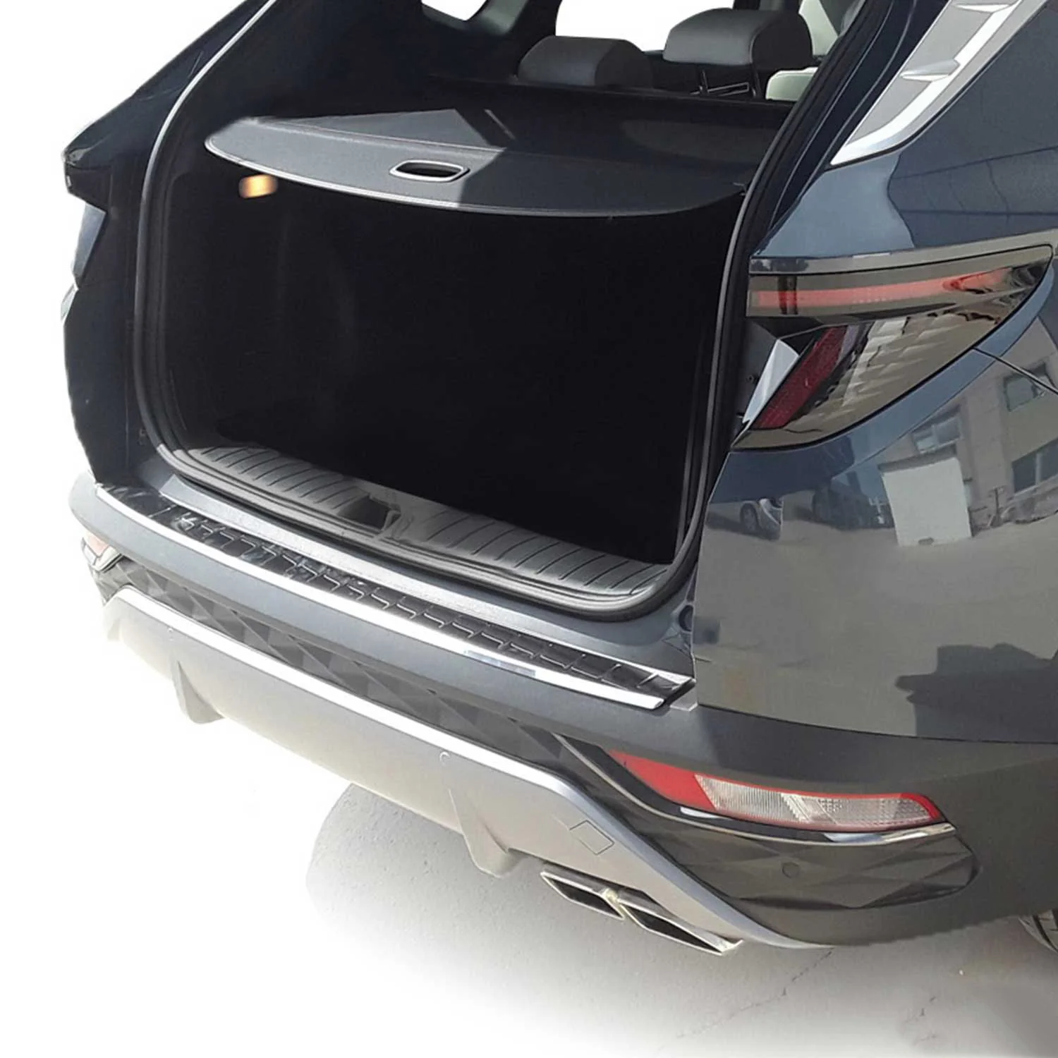 Ladekantenschutz Stoßstangenschutz für Hyundai Tucson 2022-2026 Edelstahl Chrom
