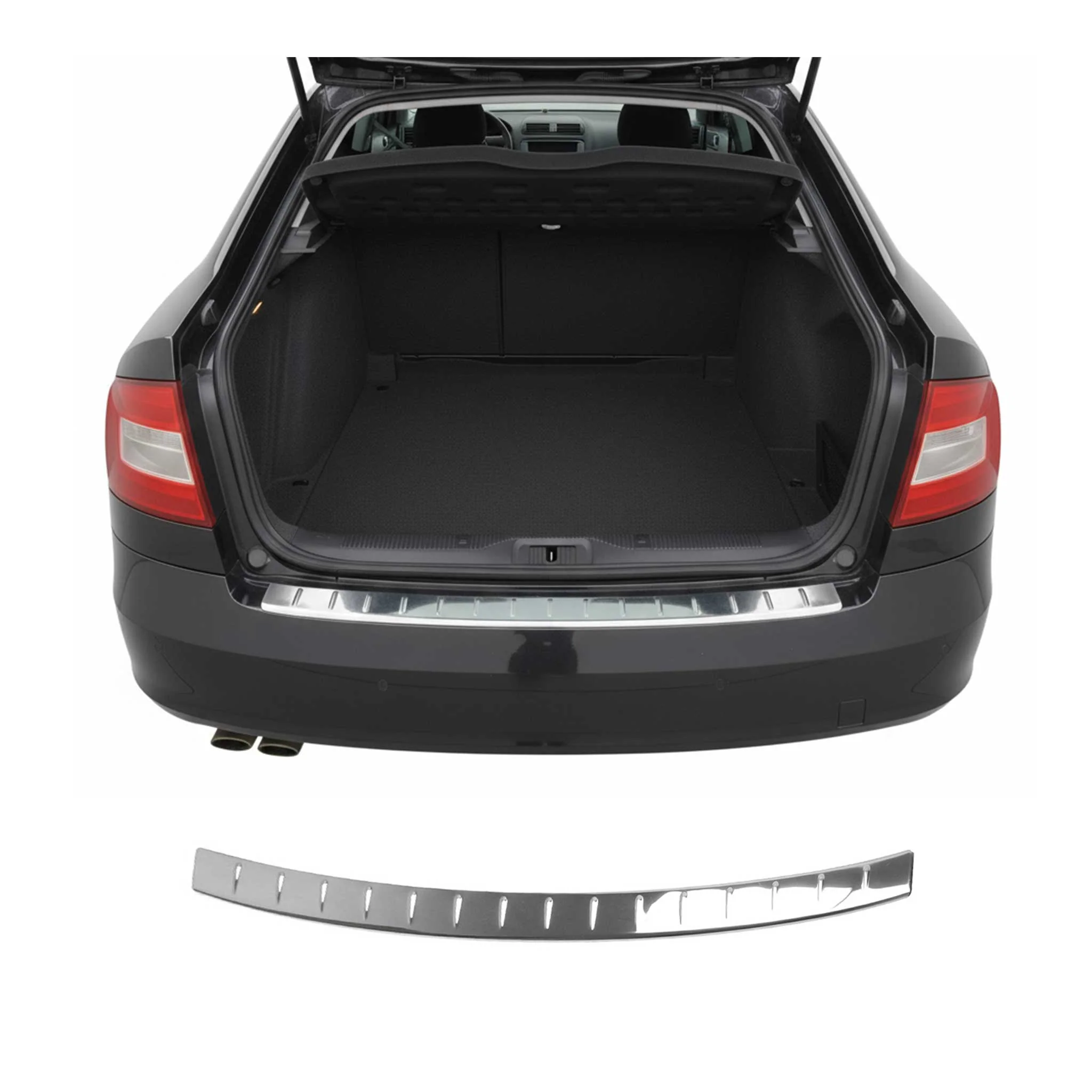 Ladekantenschutz Stoßstange für Skoda Octavia II Kombi 2009-2013 Edelstahl Chrom