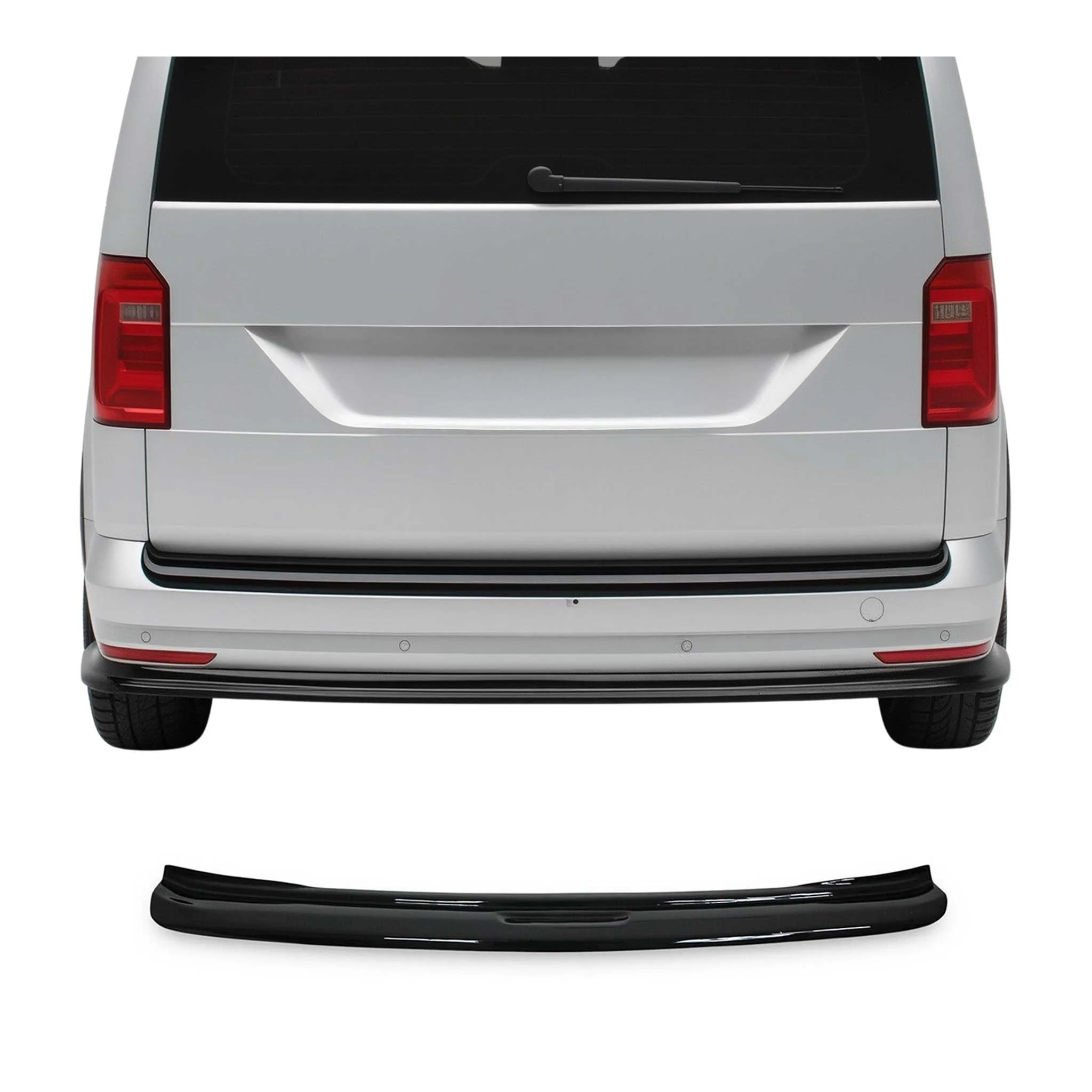 Ladekantenschutz Stoßstangenschutz für VW Caddy 2015-2020 Acryl Schwarz 1tlg