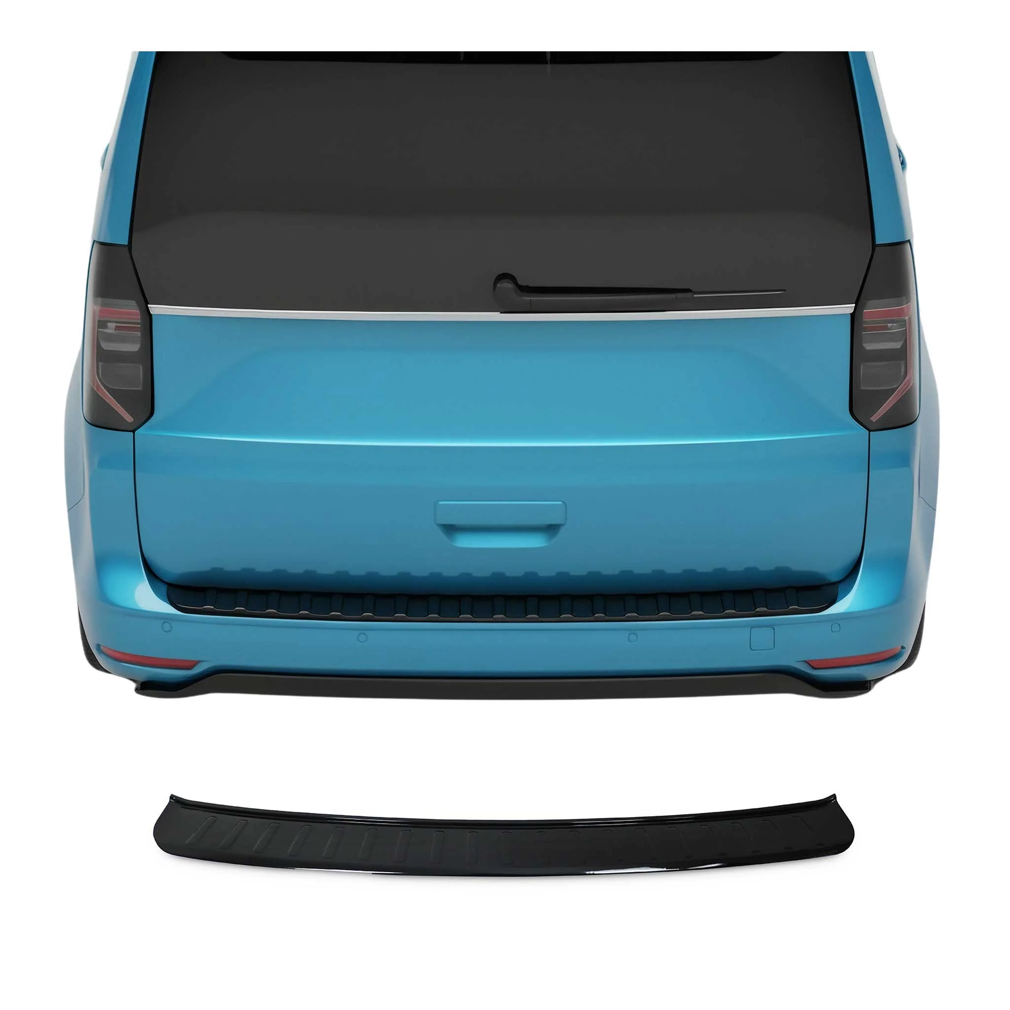 Ladekantenschutz Stoßstangenschutz für VW Caddy 2021-2023 Glanz Schwarz ABS 1tlg