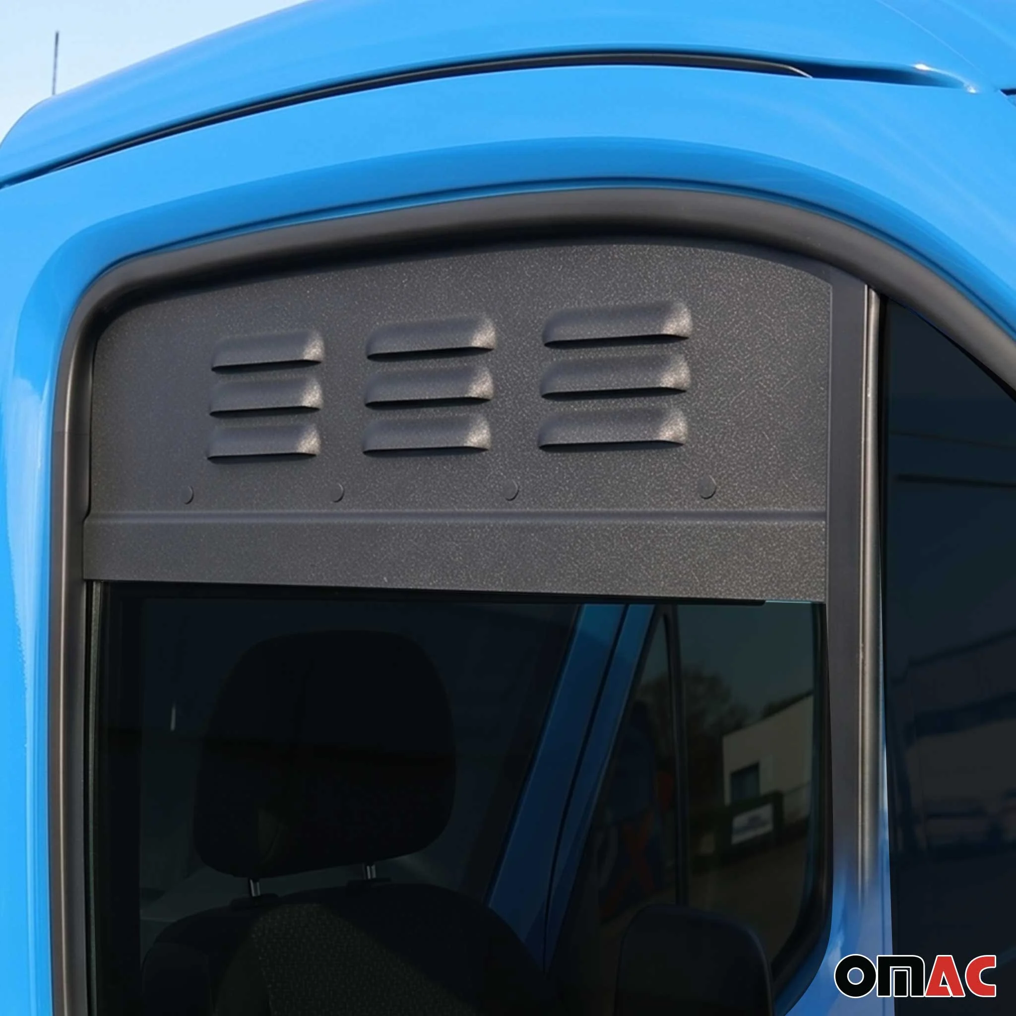 Lüftungsgitter Be & Entlüftung für Renault Master 2 1998-2010 Alu Schwarz 2tlg - Image 3