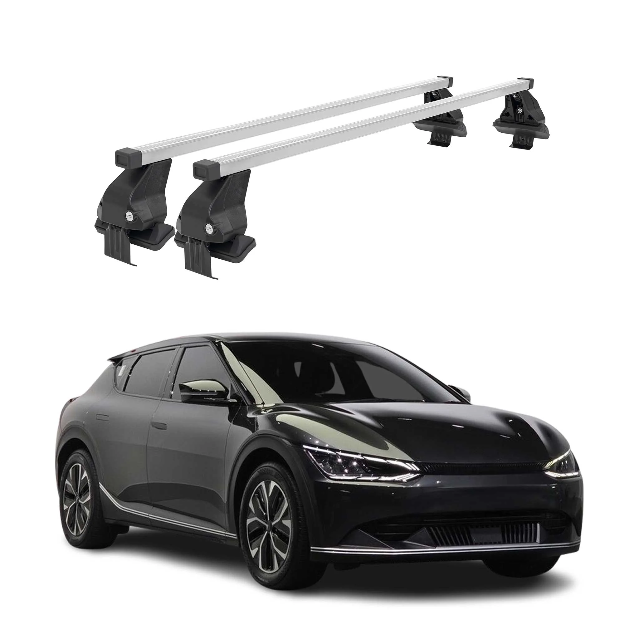 Menabo Dachträger Grundtäger für Kia EV6 2021-2026 50kg Stahl Silber 2 tlg