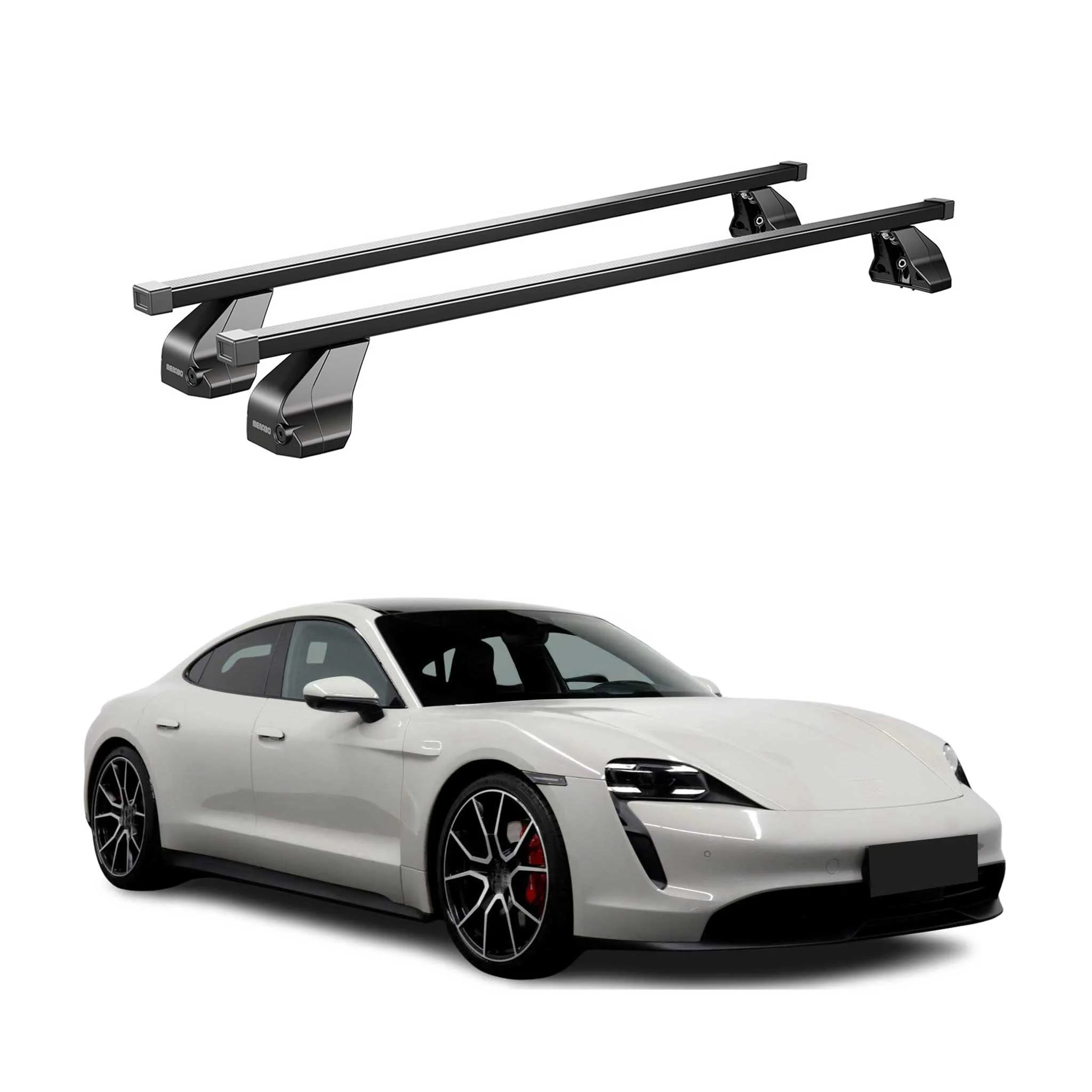Menabo Dachträger Grundtäger für Porsche Taycan 2019-2026 75kg Stahl Schwarz 2x