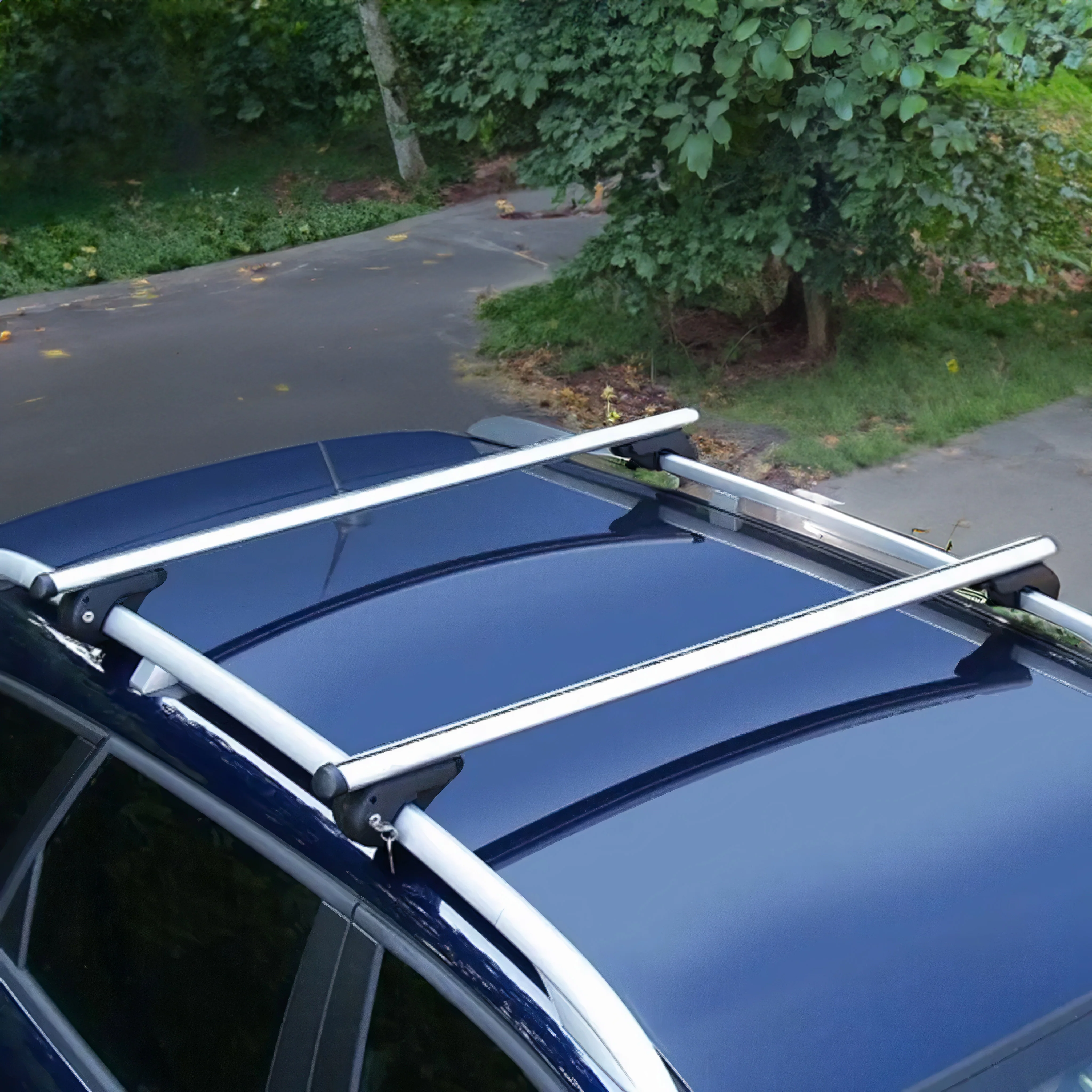 Menabo Dachträger Grundtäger für Audi A4 B7 Avant 2004-2007 90kg Alu Silber 2tlg - Image 8