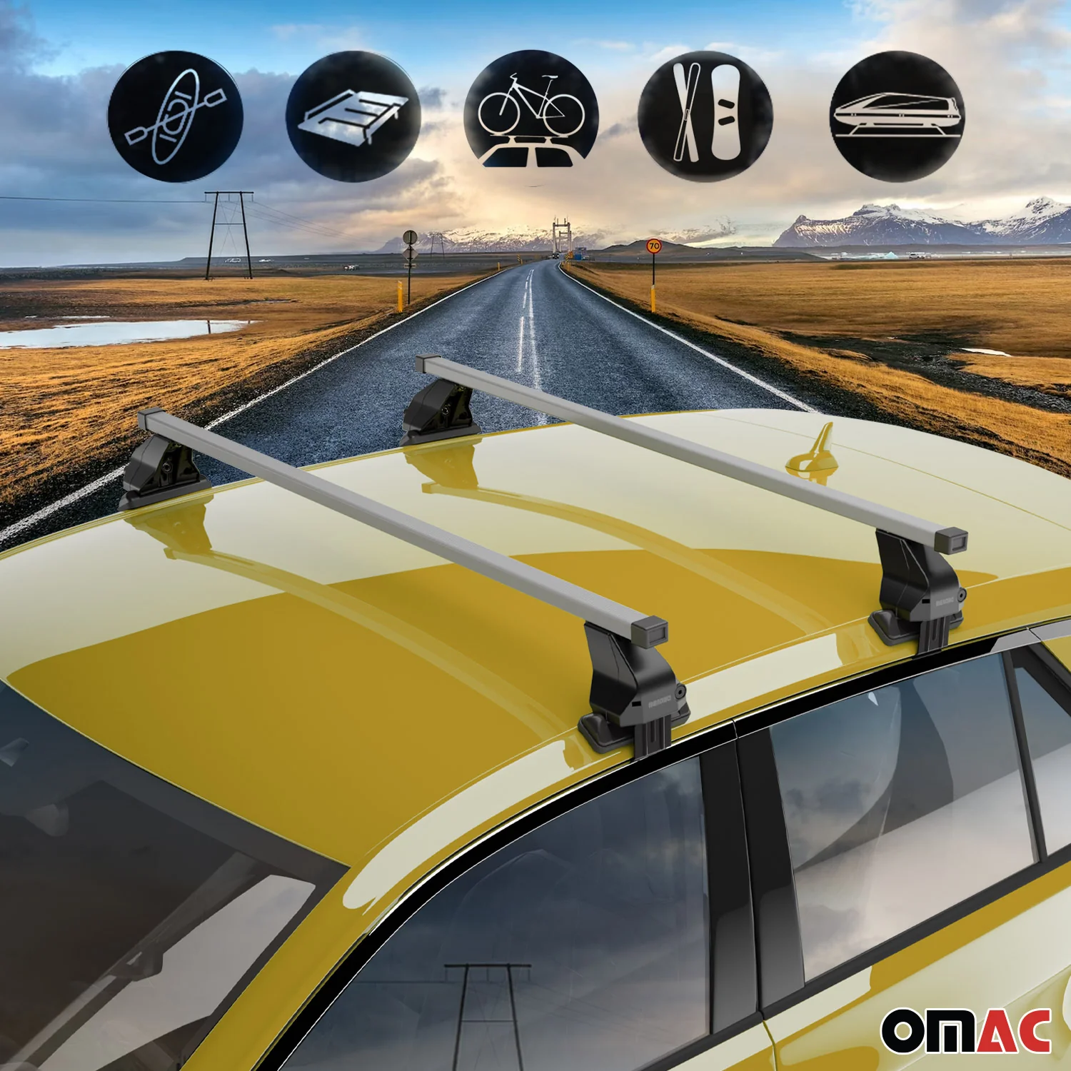 Menabo Dachträger Grundtäger für Audi e-Tron Sportback 2021-2025 50kg Silber 2x - Image 3