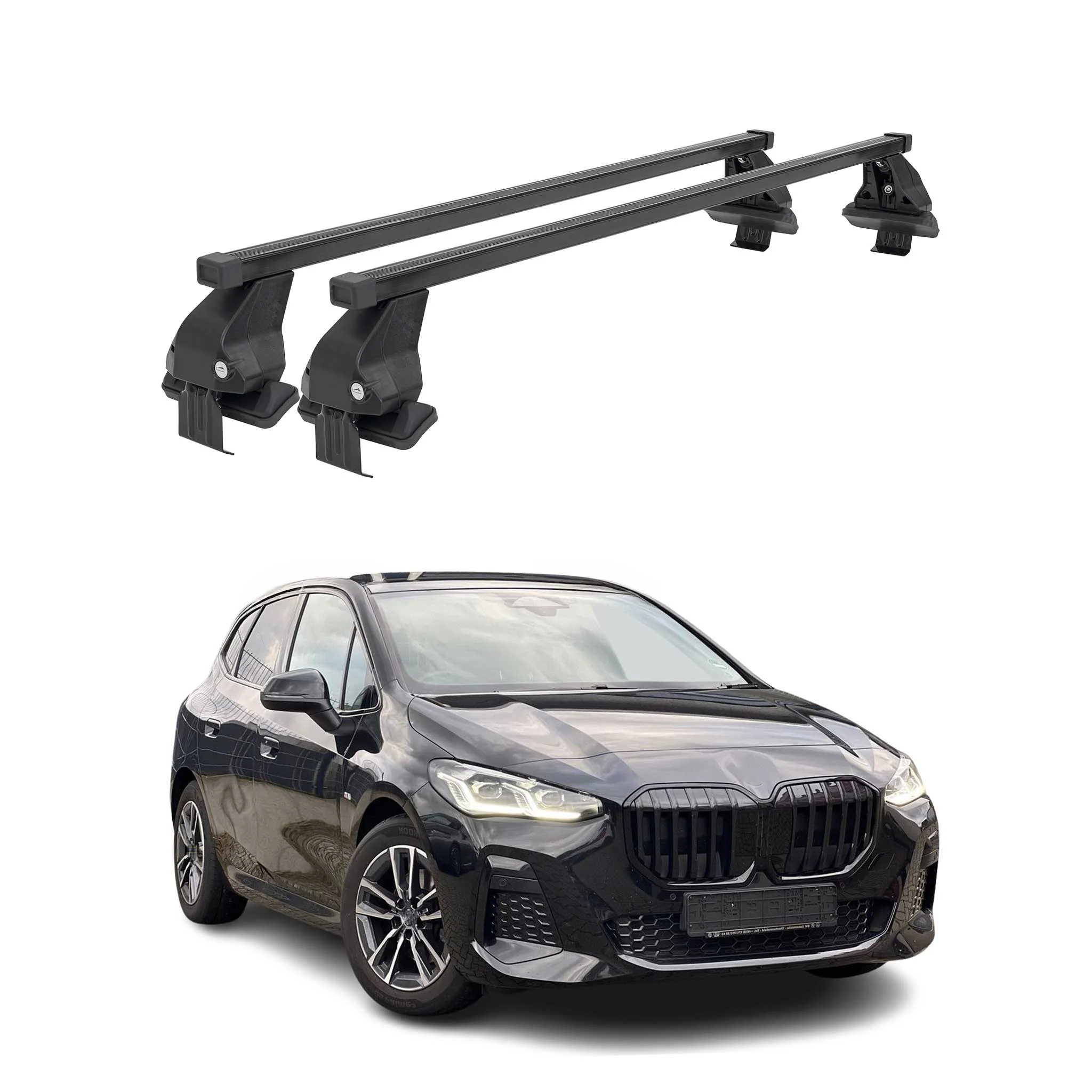 Menabo Dachträger für BMW 2 Active Tourer U06 2021-2026 50kg Stahl Schwarz 2x