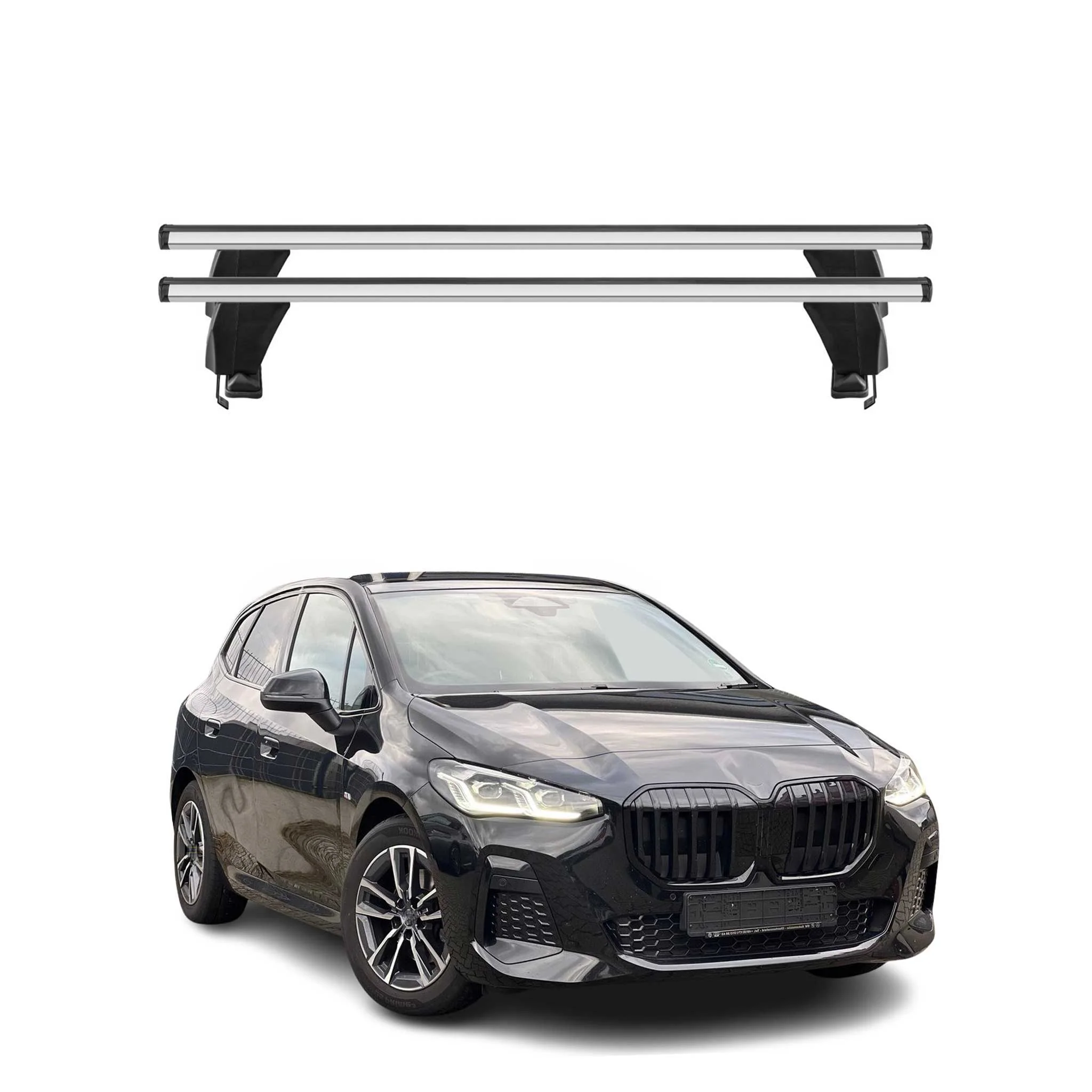 Menabo Dachträger für BMW 2 Active Tourer U06 2021-2026 50kg Alu Silber 2x