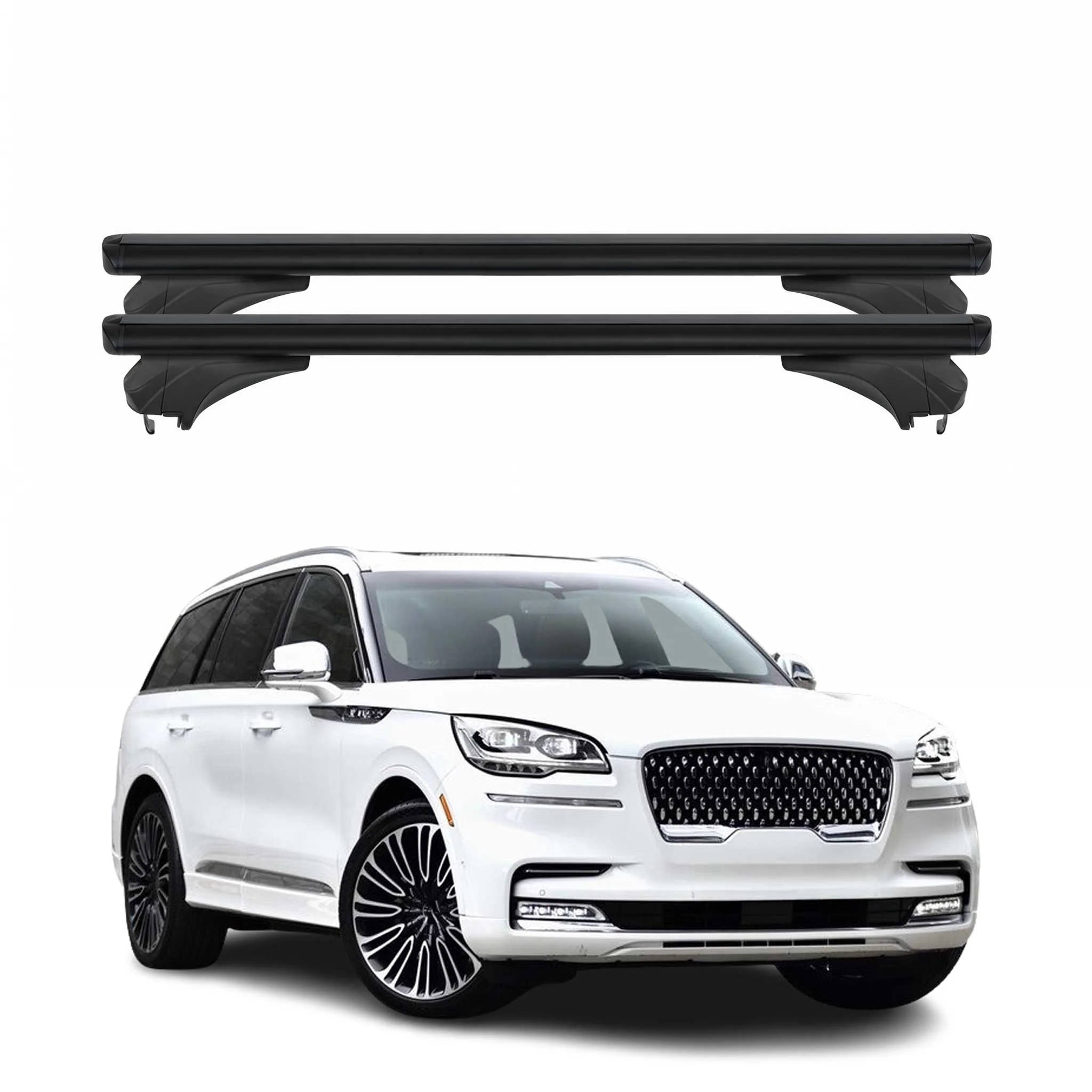 Menabo Dachträger für Lincoln Aviator U611 2020-2026 Aluminium Schwarz 2 tlg