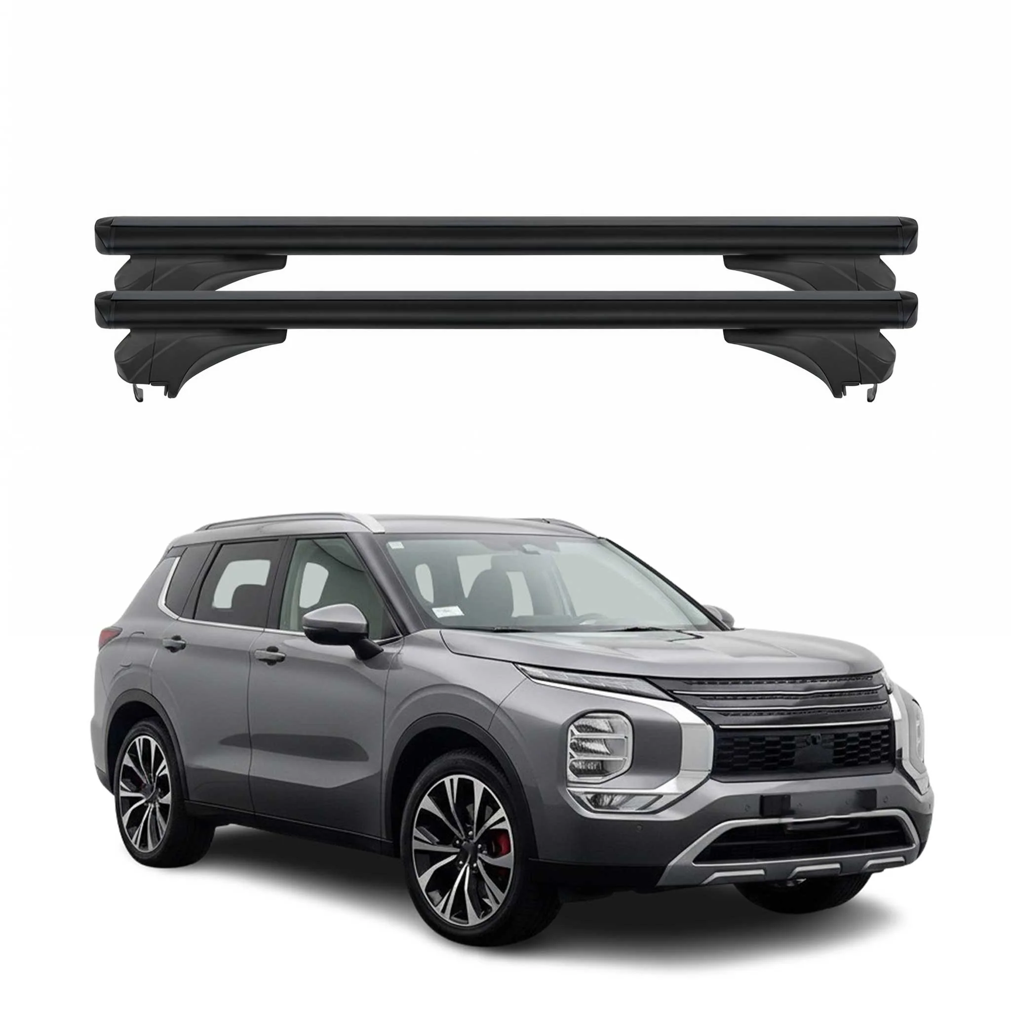 Menabo Dachträger für Mitsubishi Outlander 2021-2026 Aluminium Schwarz 2 tlg