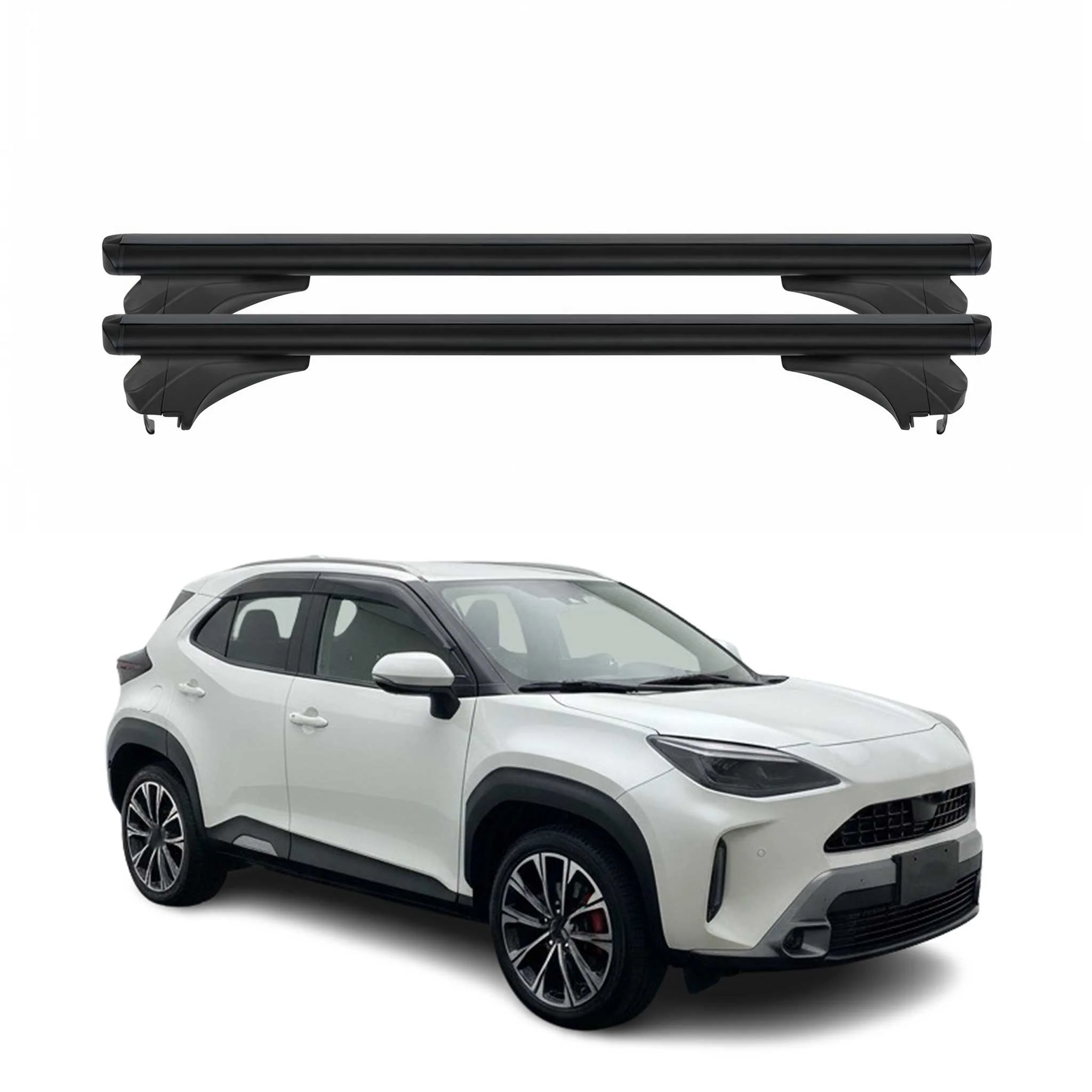 Menabo Dachträger für Toyota Yaris Cross XP210 2021-2026 Aluminium Schwarz 2 tlg