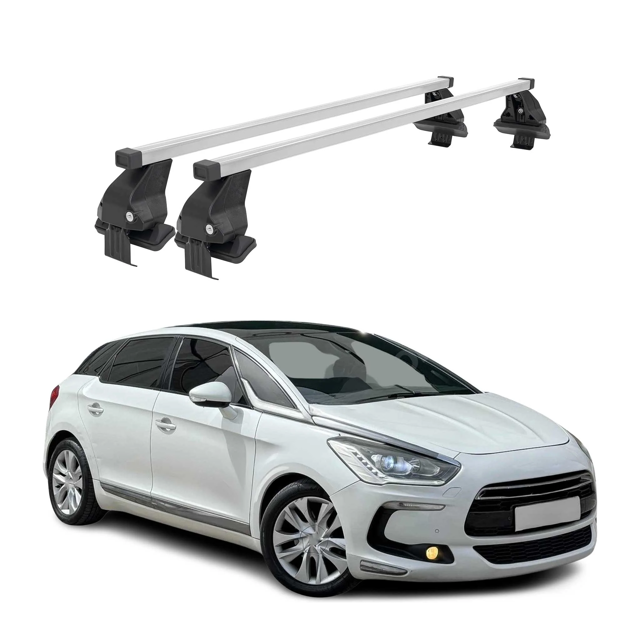 Menabo Dachträger Grundtäger für DS5 2015-2018 FL 50kg Stahl Silber 2 tlg