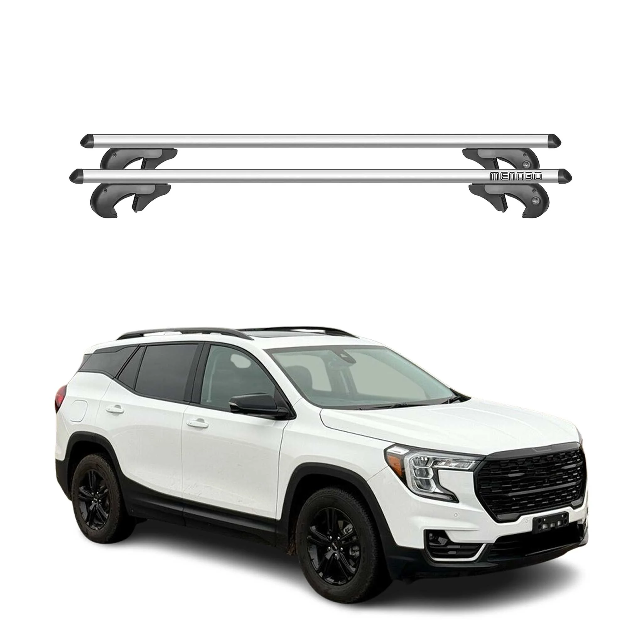 Menabo Dachträger Grundtäger für GMC Terrain 2018-2026 90kg Alu Silber 2 tlg