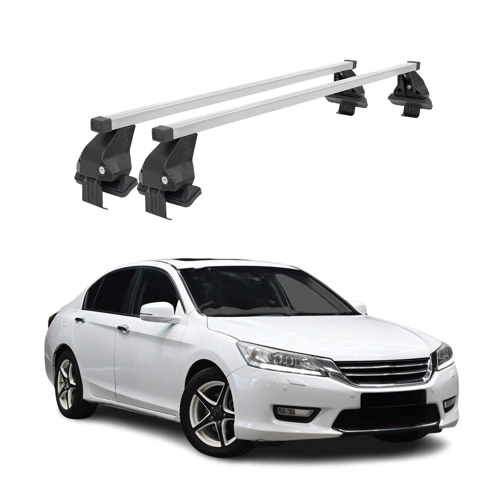 Menabo Dachträger Grundtäger für Honda Accord mk9 Limo 2015-2019 50kg Silber 2x