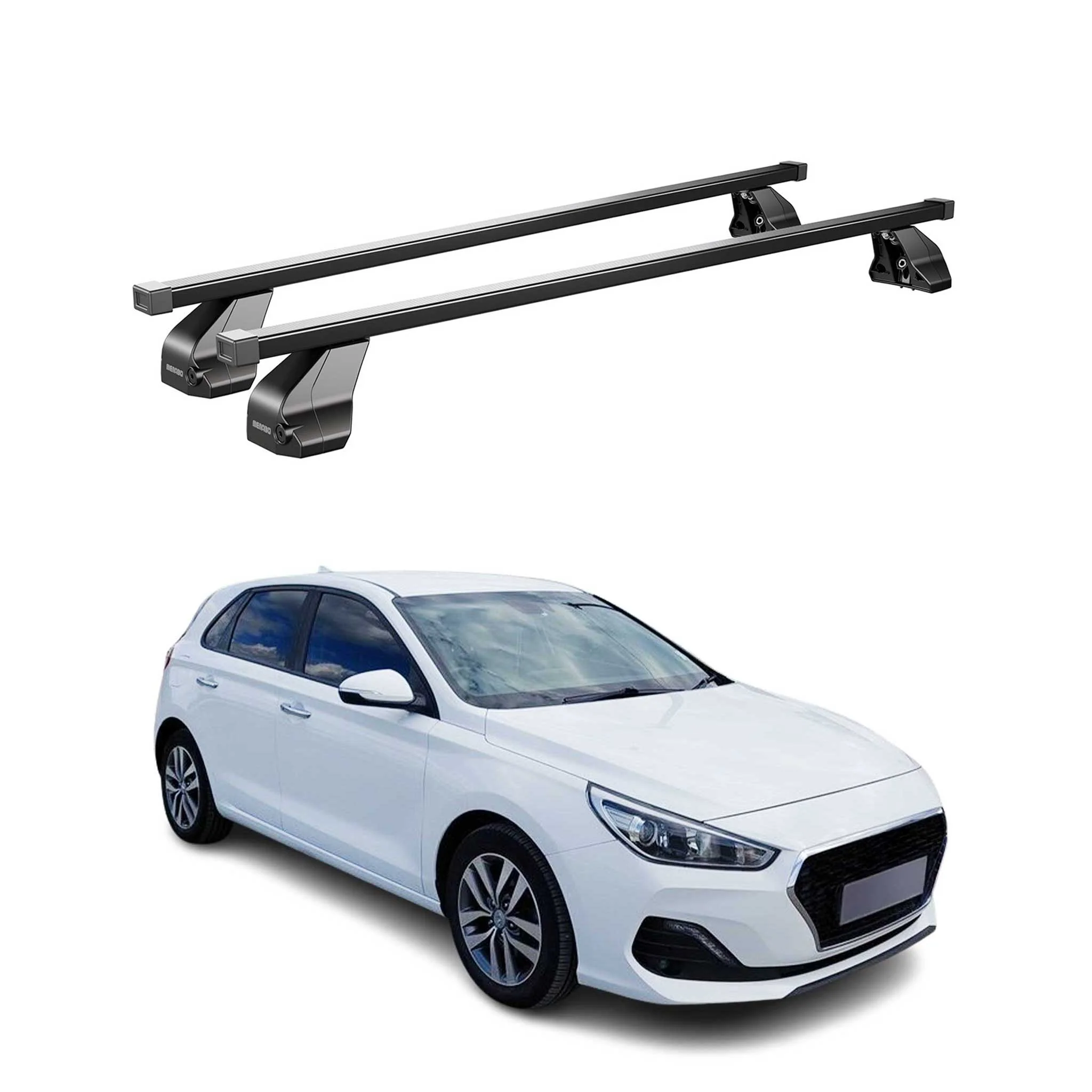 Menabo Dachträger Grundtäger für Hyundai i30 2016-2020 5tür 75kg Stahl Schwarz