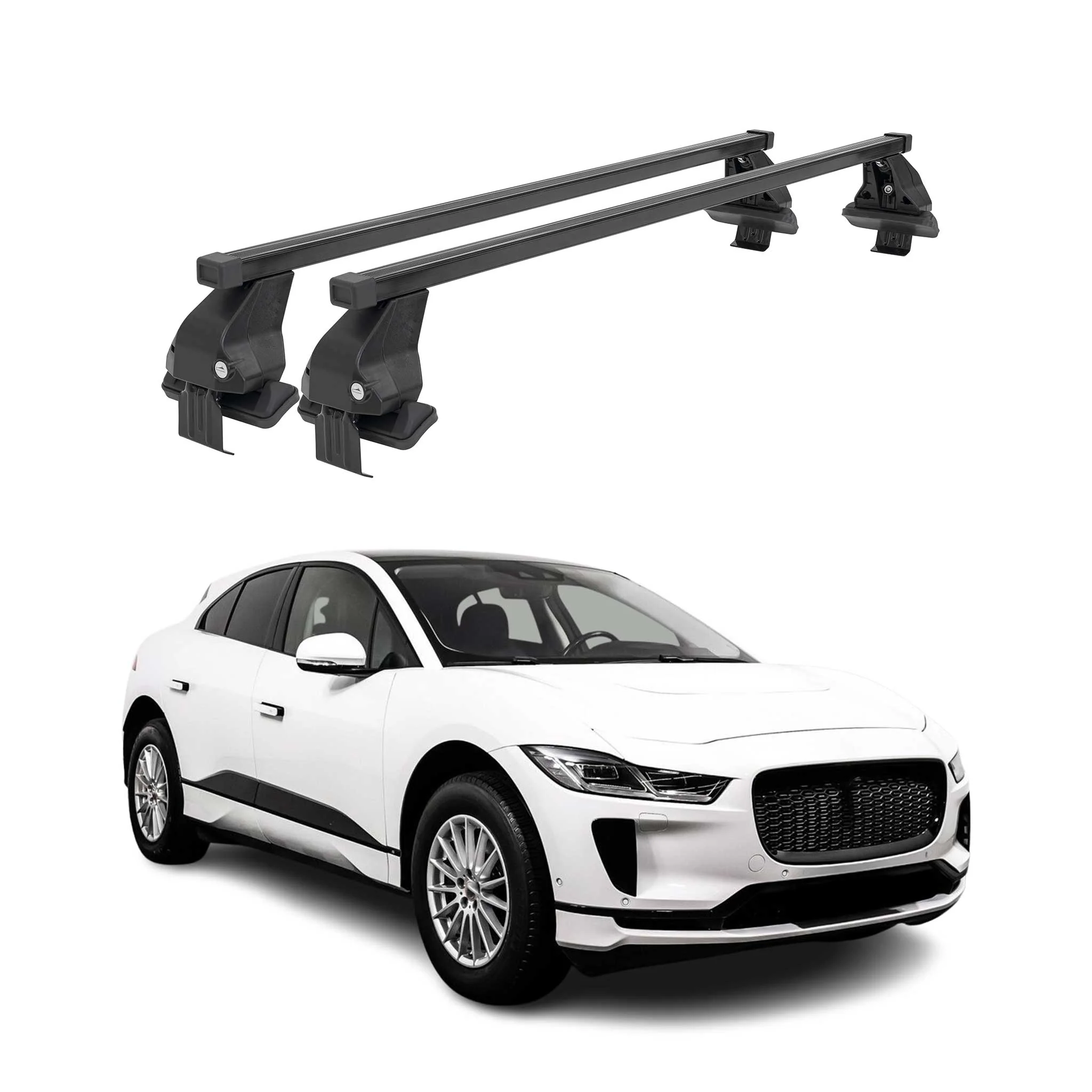 Menabo Dachträger Grundtäger für Jaguar I-Pace 2018-2024 50kg Stahl Schwarz 2x