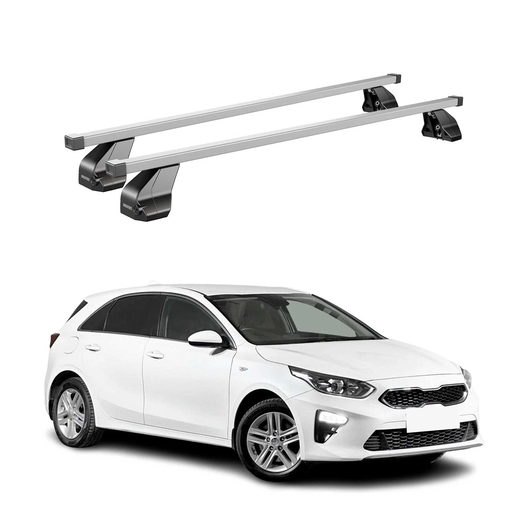 Menabo Dachträger Grundtäger für Kia Ceed 2019-2026 75kg Stahl Silber 2 tlg