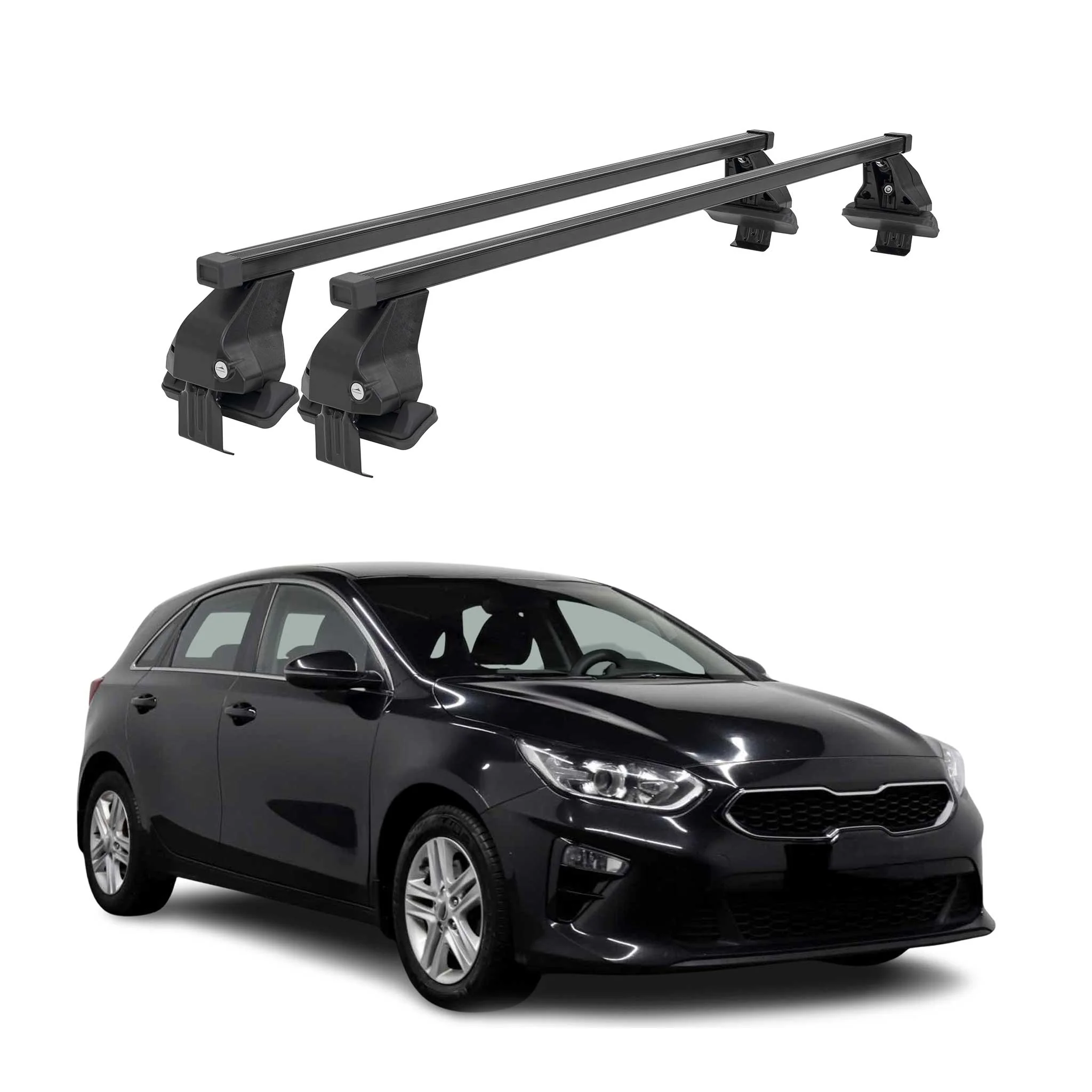 Menabo Dachträger Grundtäger für Kia Ceed SportsWagon 2019-2026 50kg Schwarz 2x