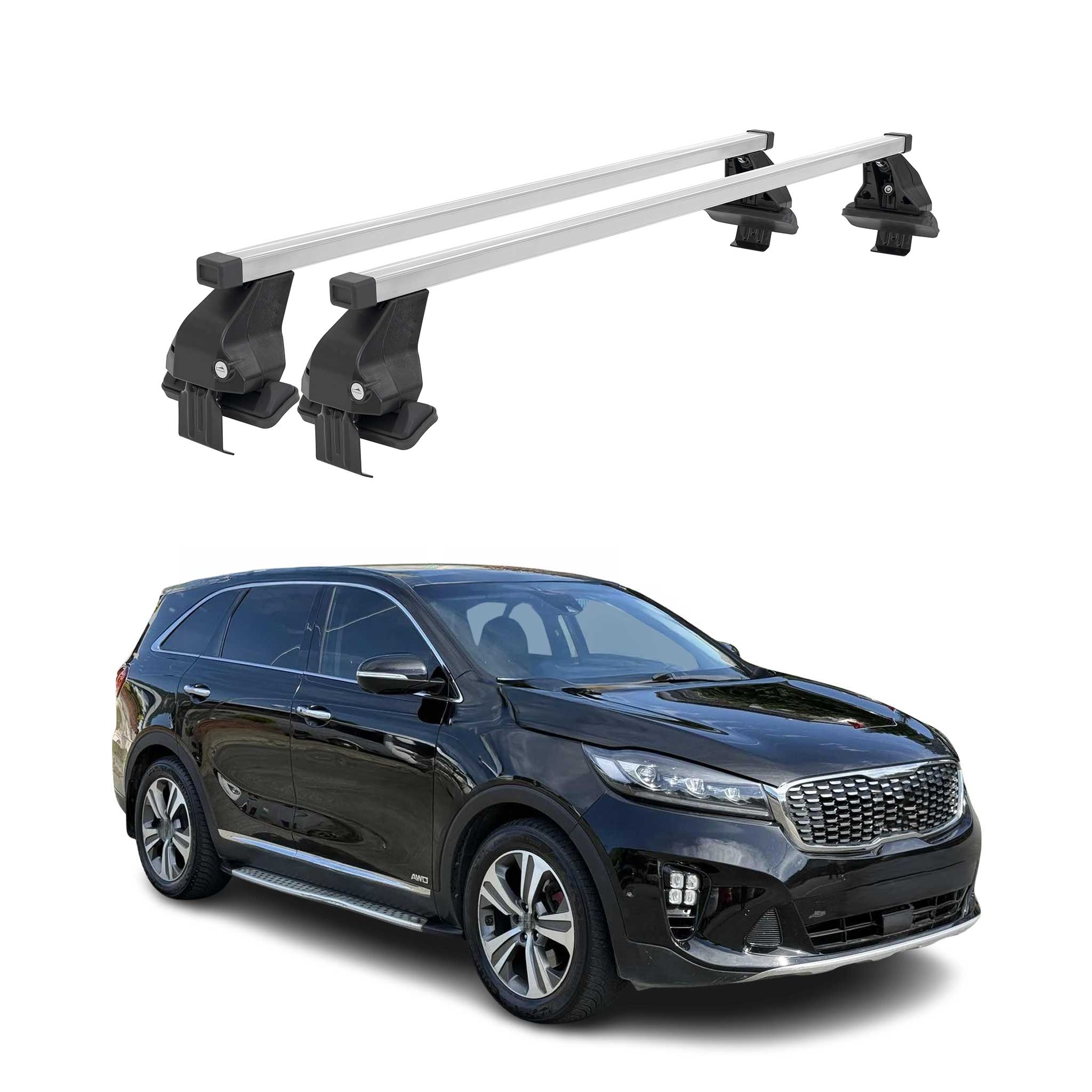 Menabo Dachträger Grundtäger für Kia Sorento MQ4 2021-2026 50kg Stahl Silber 2x