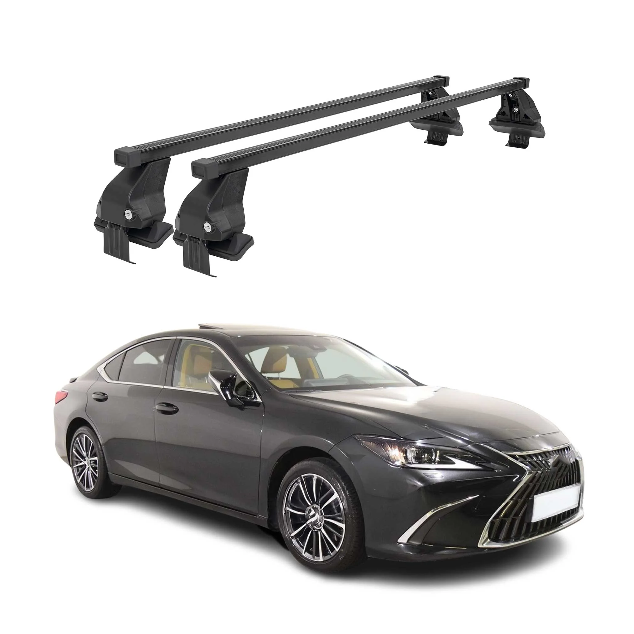 Menabo Dachträger Grundtäger für Lexus ES XZ10 2019-2025 50kg Stahl Schwarz 2x