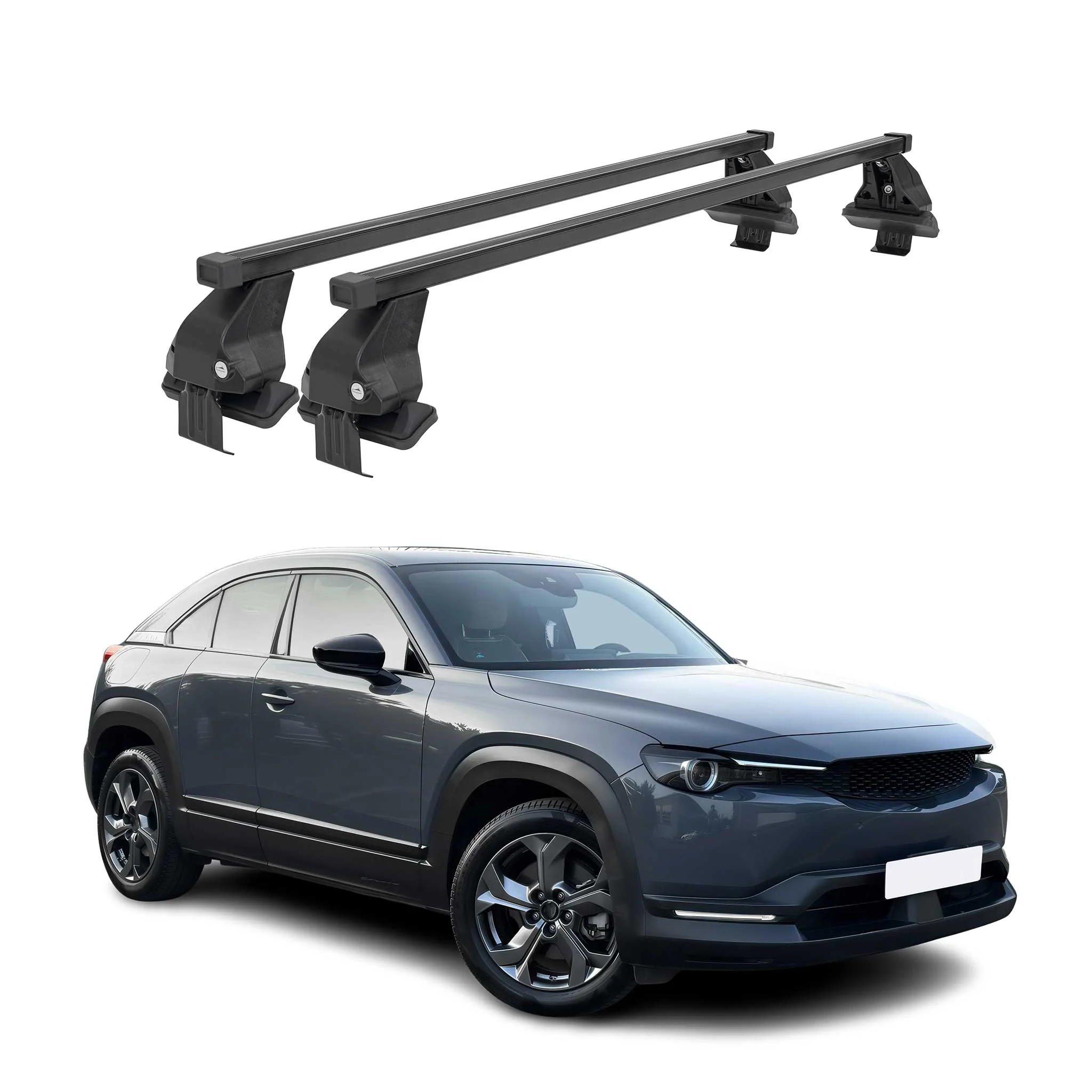 Menabo Dachträger Grundtäger für Mazda CX-30 2020-2026 50kg Stahl Schwarz 2 tlg