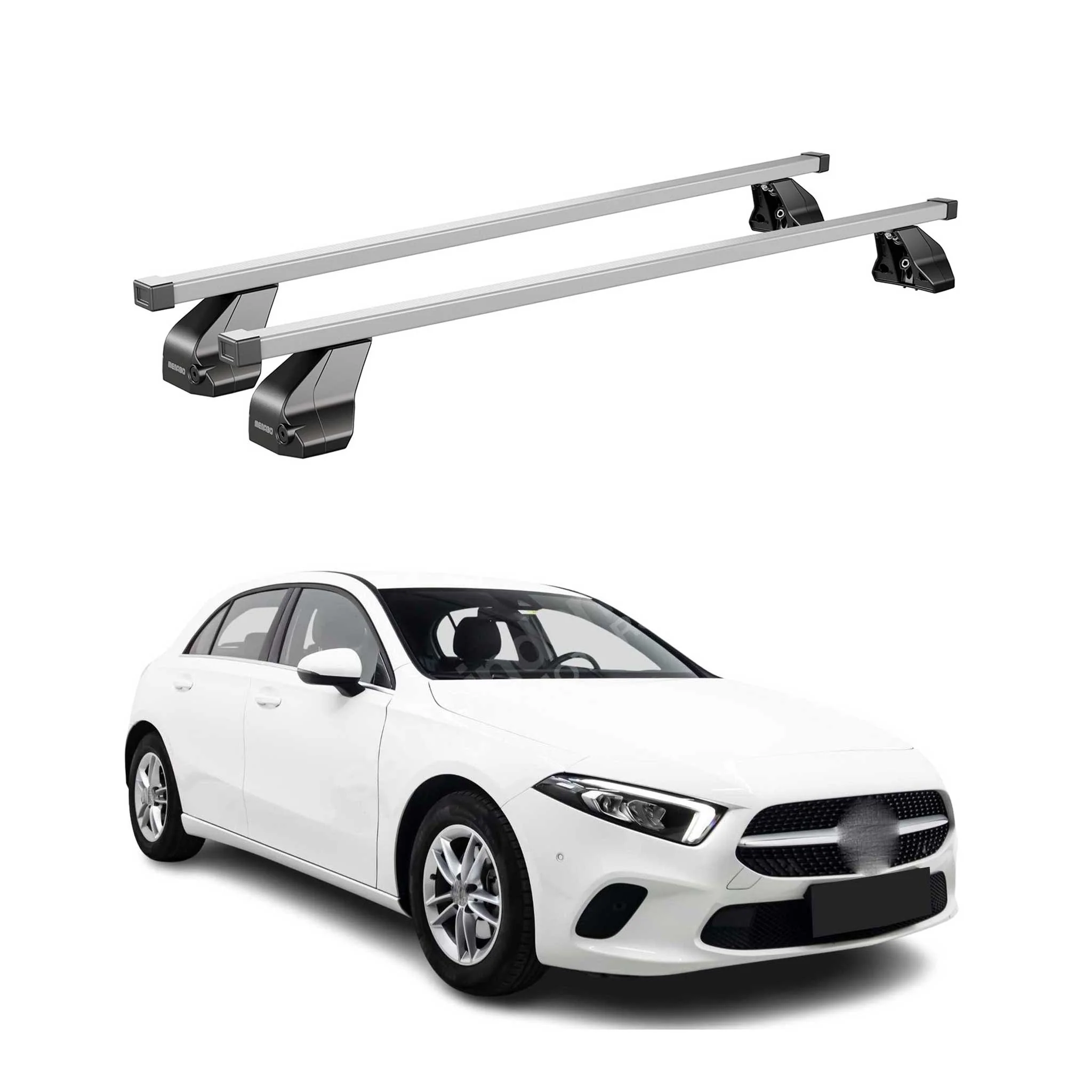 Menabo Dachträger für Mercedes A Klasse W177 2018-2026 75kg Stahl Silber 2x