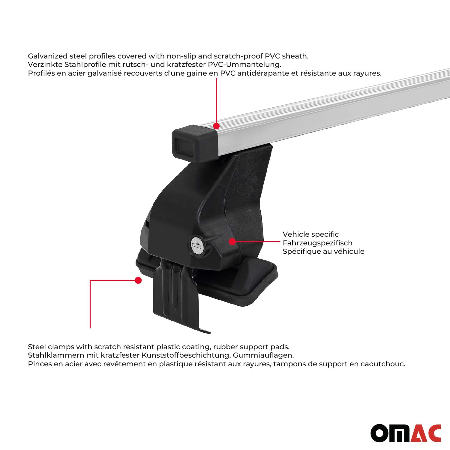 Menabo Dachträger für Mini One Cooper F55 2014-2018 Pre-FL 5tür 50kg Silber 2x - Image 5