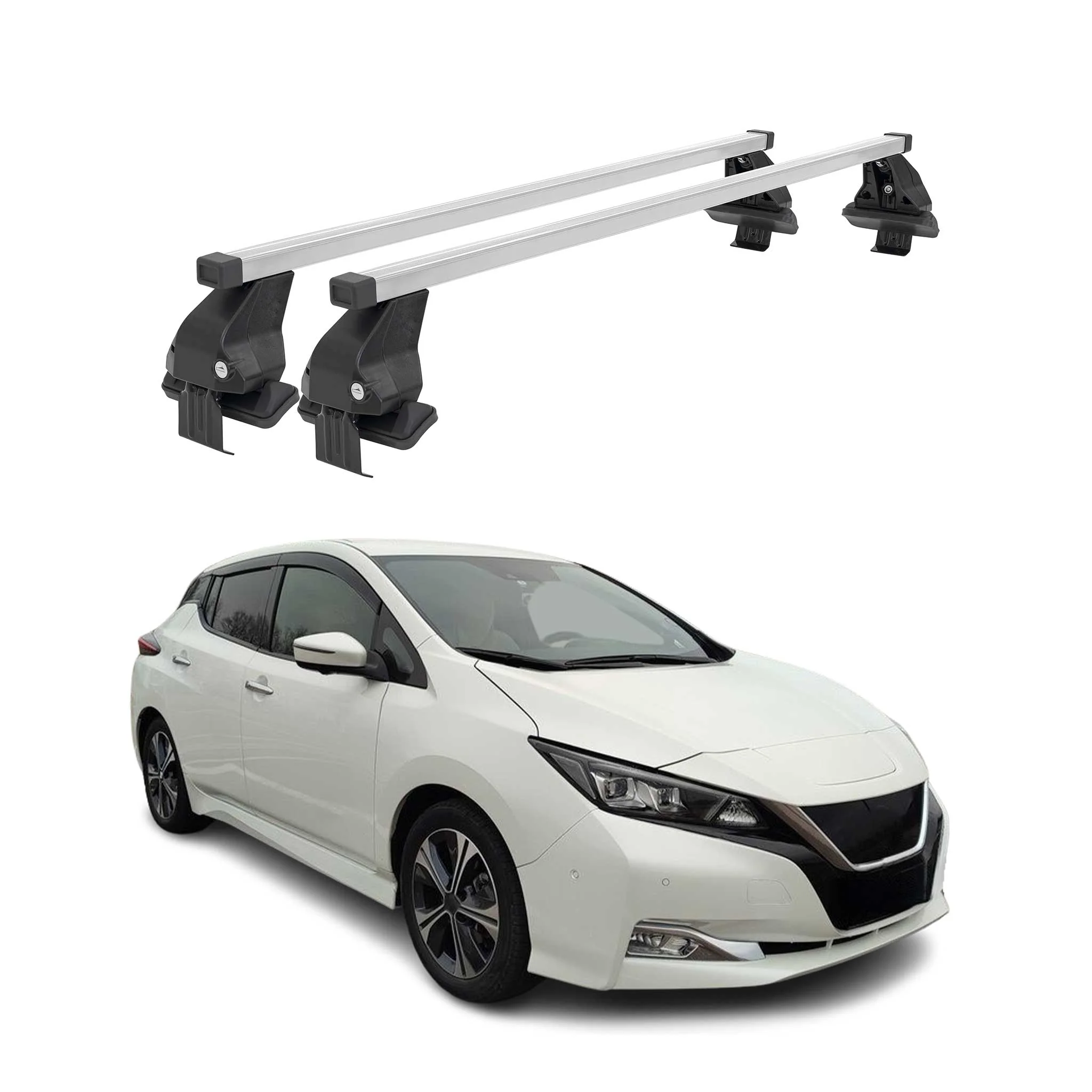 Menabo Dachträger Grundtäger für Nissan Leaf 2018-2025 50kg Stahl Silber 2 tlg