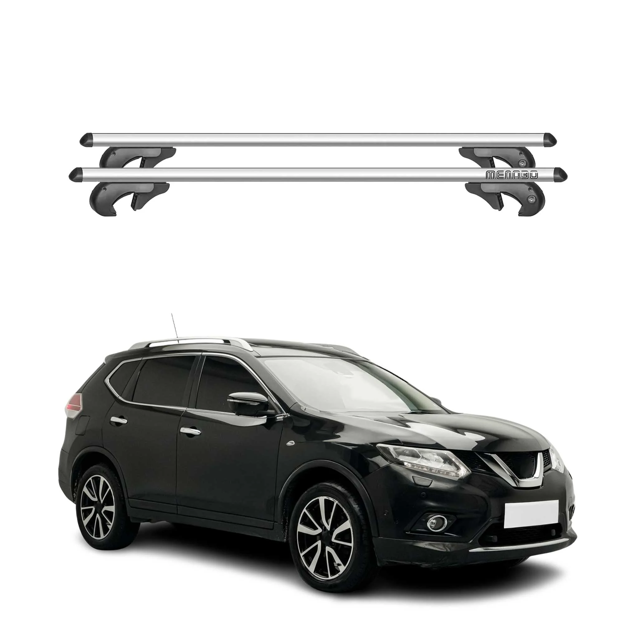 Menabo Dachträger Grundtäger für Nissan X-Trail 2013-2017 Pre-FL 90kg Alu Silber