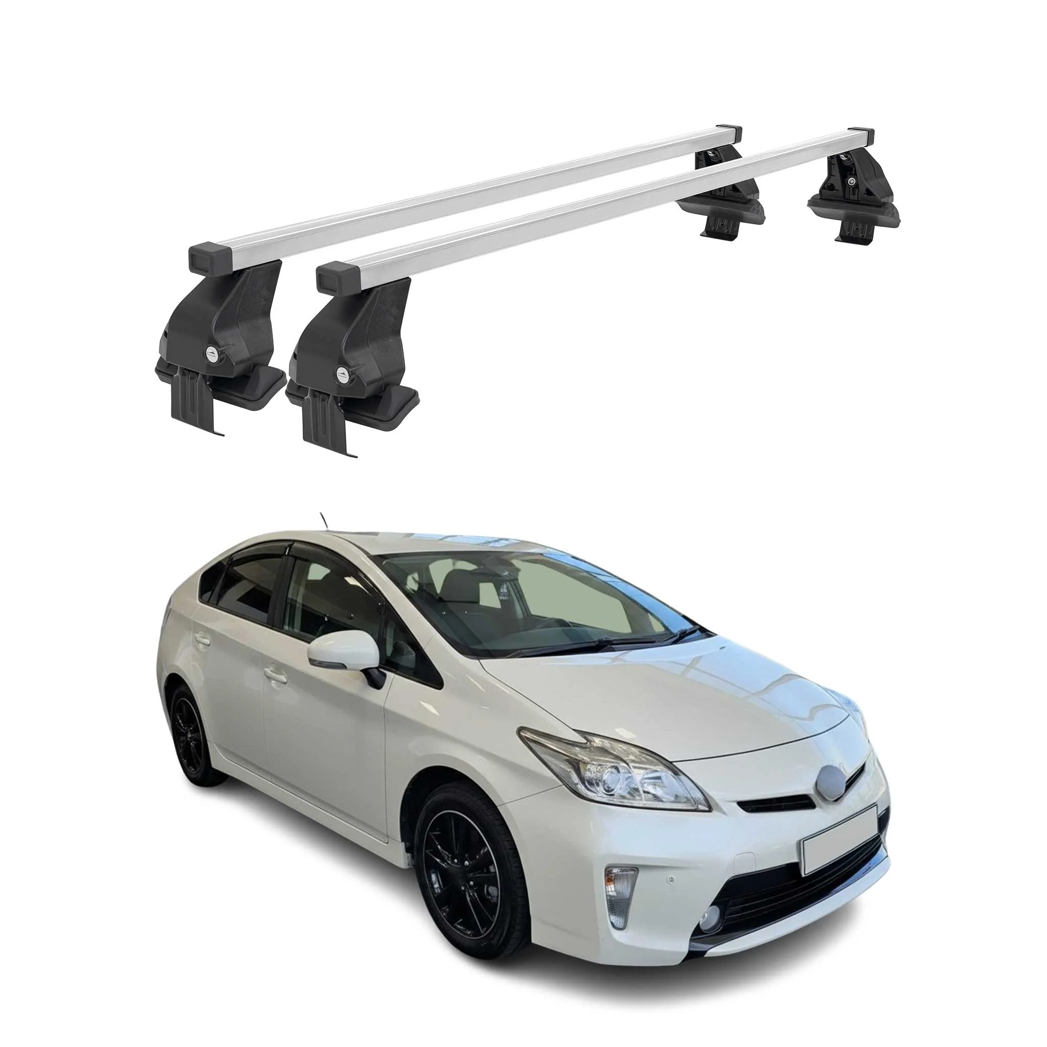 Menabo Dachträger Grundtäger für Toyota Prius + 2012-2015 Pre-FL 50kg Grau 2x