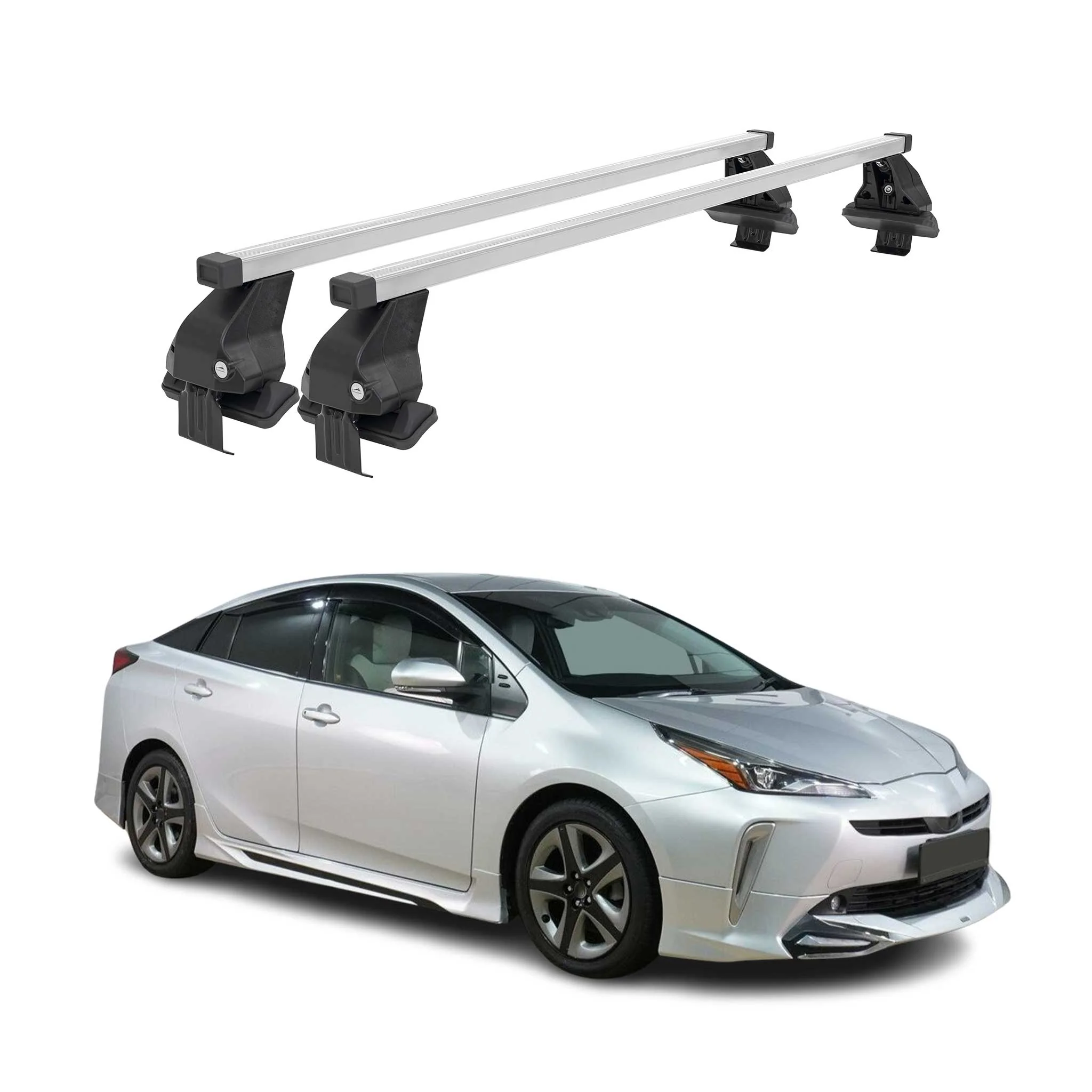 Menabo Dachträger Grundtäger für Toyota Prius+ 2012-2021 50kg Auminium Silber 2x