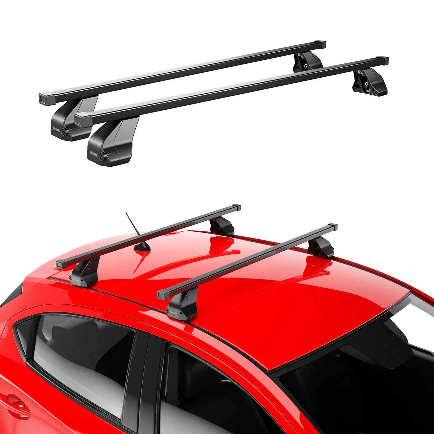 Menabo Dachträger Grundtäger für Toyota Proace City 2019-2026 75kg Stahl Schwarz - Image 2