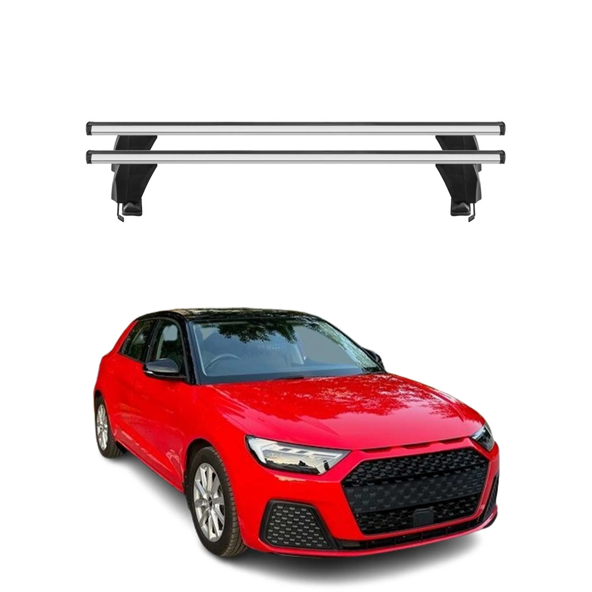 Menabo Dachträger Grundtäger für Audi A1 GB Sportback 2019-2026 Alu Silber 2 tlg