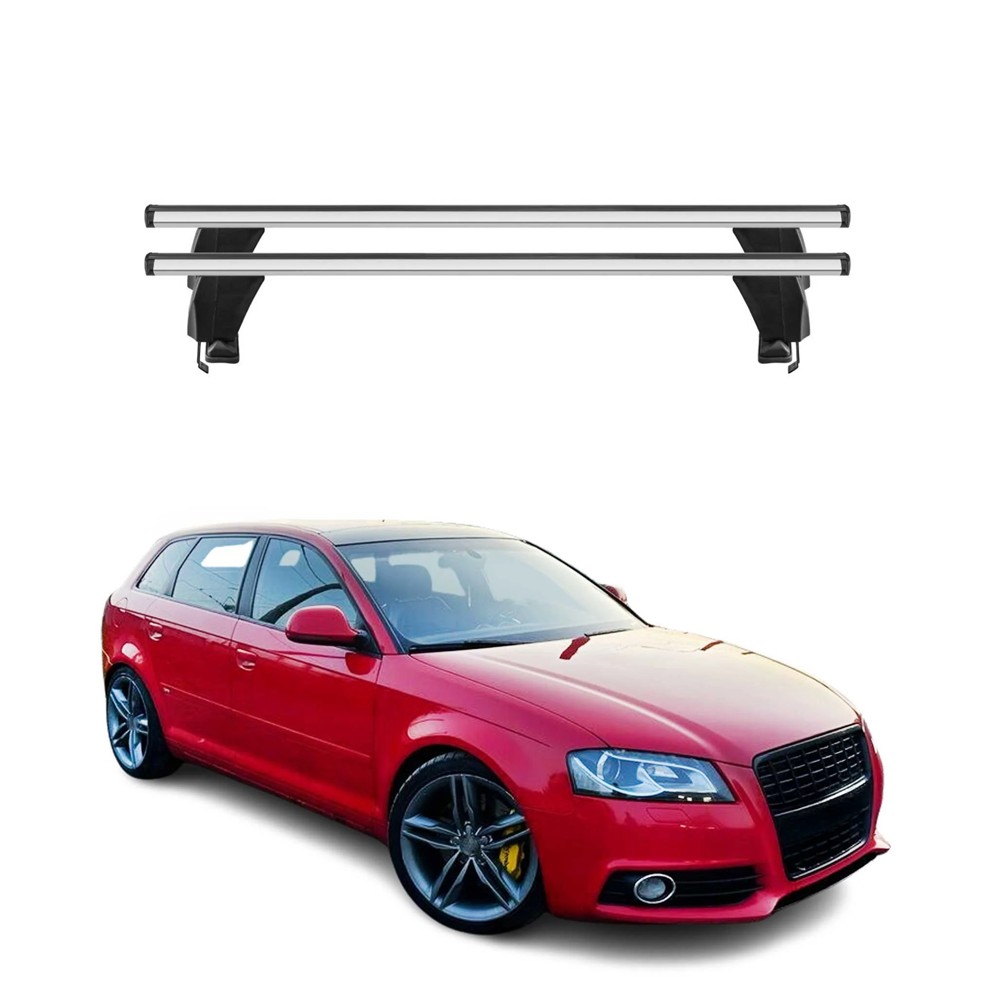 Menabo Dachträger Grundtäger für Audi A3 8PA Sportback 2005-2013 50kg Alu Silber