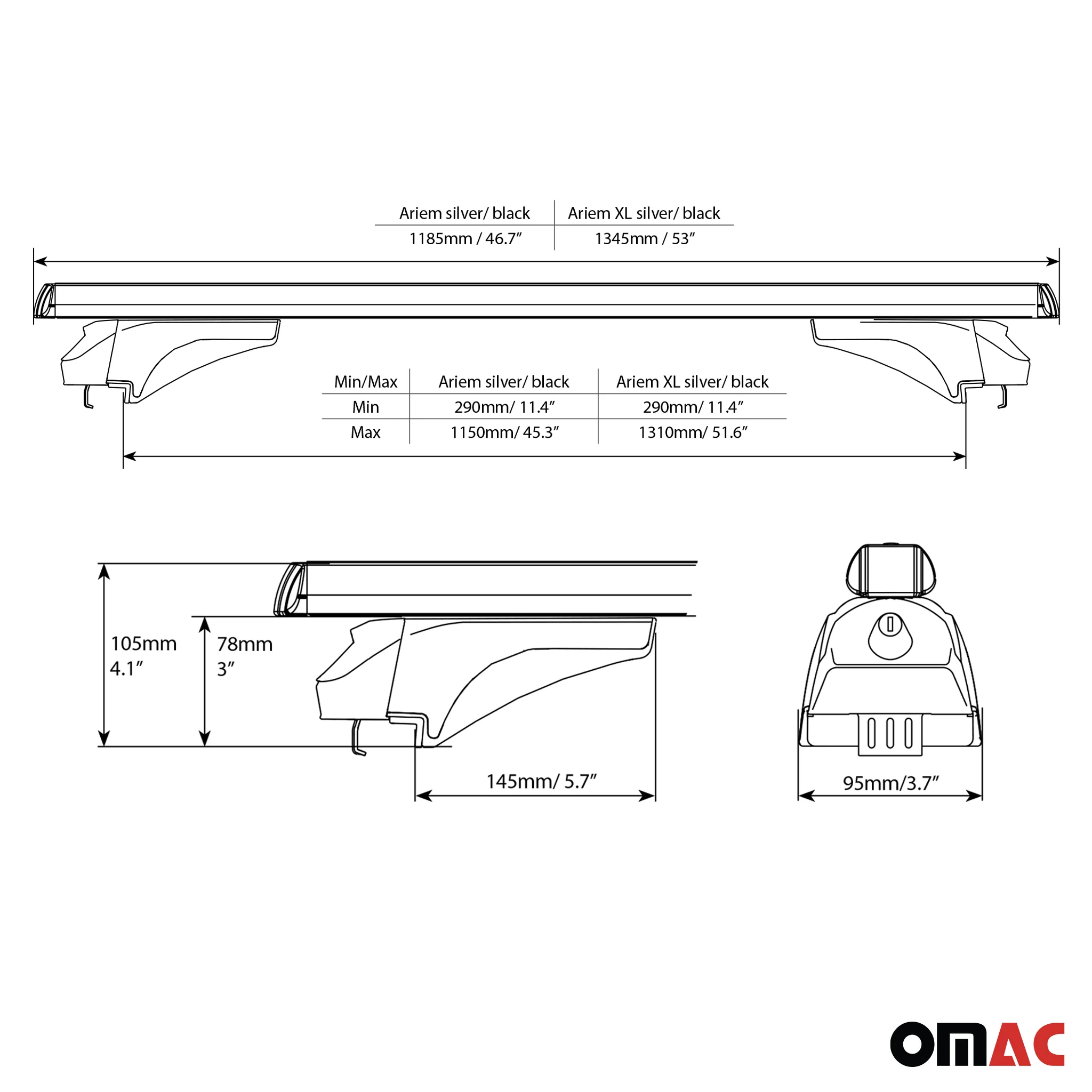 Menabo Dachträger Grundtäger für Audi A6 4F Avant 2004-2011 Aluminium Silber 2x - Image 8